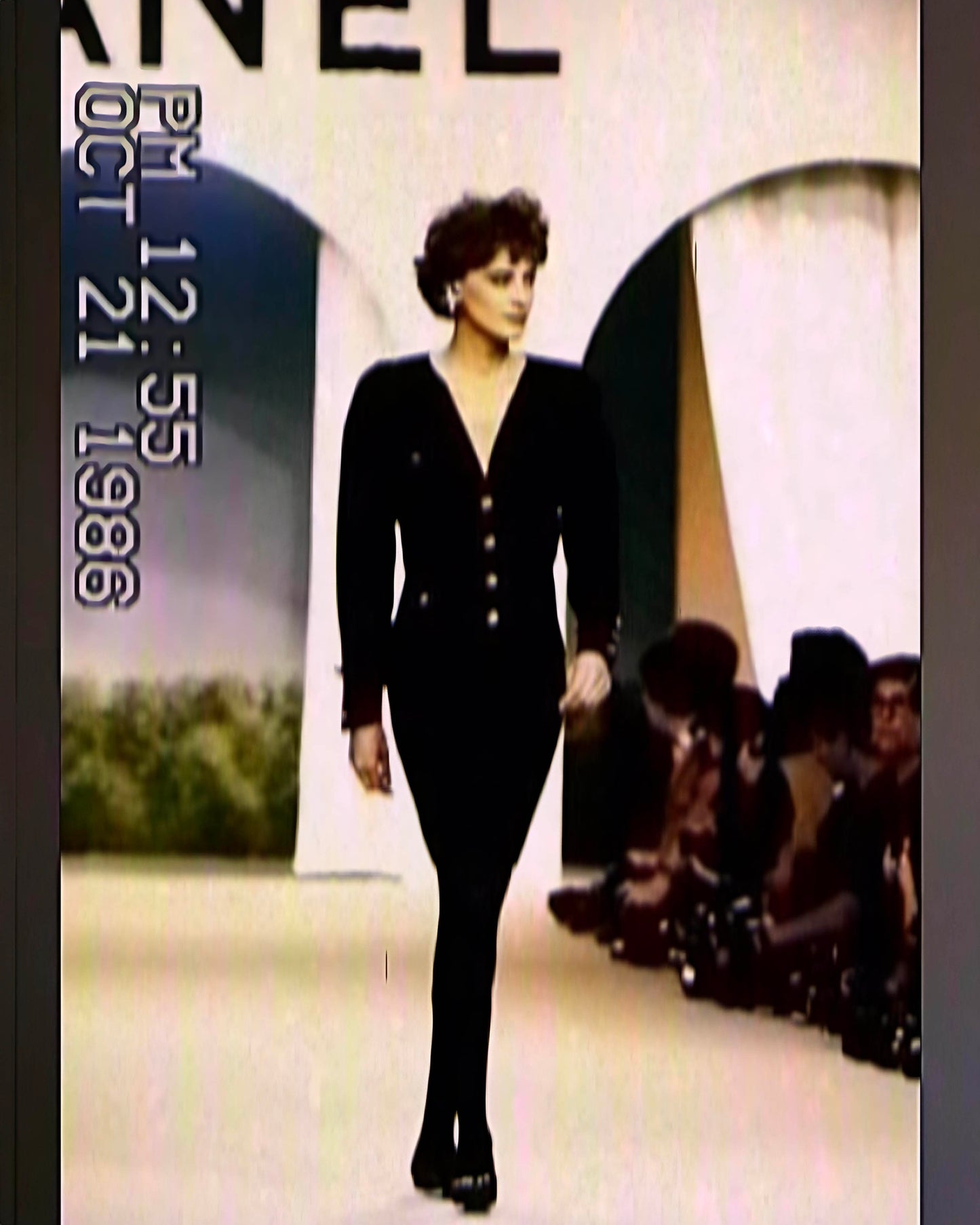 FR36-38 Chanel Spring 1987 Three Pocket Asymmetrical Cut Black Jacket - Vintage Chanel Jacket - - Rarchive.