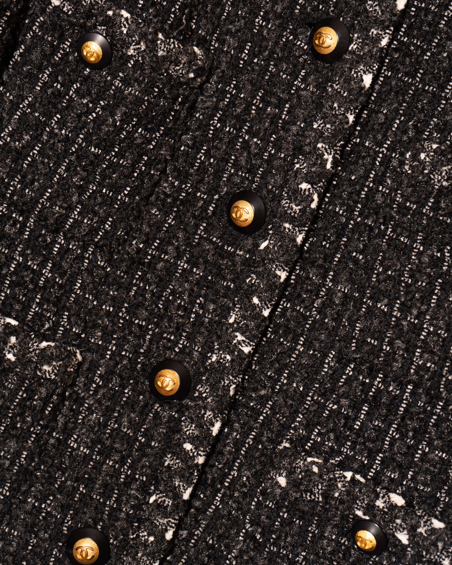 FR38-40 Rare Chanel Fall 1993 Classic Collarless Four Pocket Gray Wool Tweed Jacket - Vintage Chanel Jacket - - Rarchive.