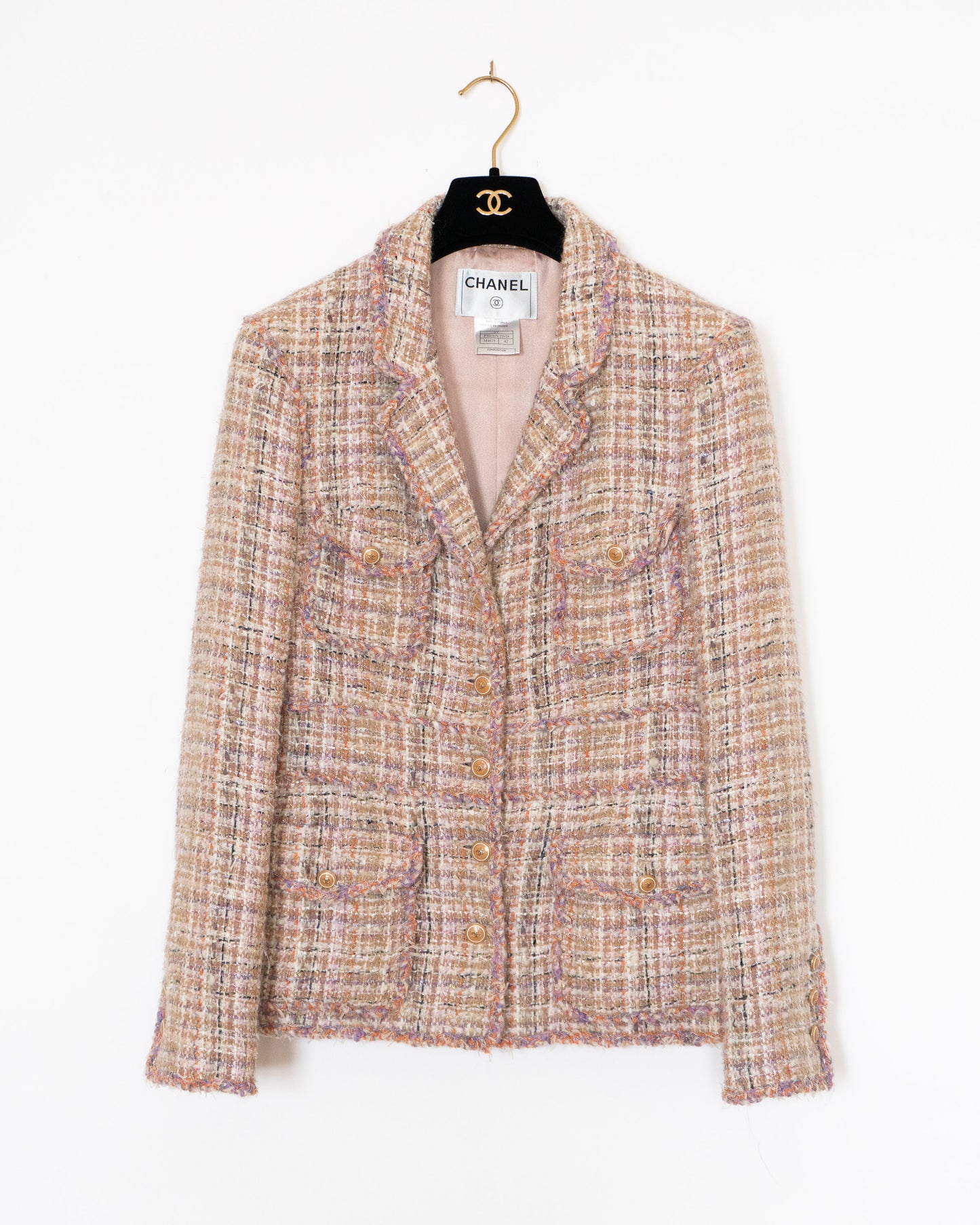 FR40-42 Chanel Cruise 2007 Four Pocket Fantasy Tweed Jacket - Vintage Chanel Jacket - - Rarchive.