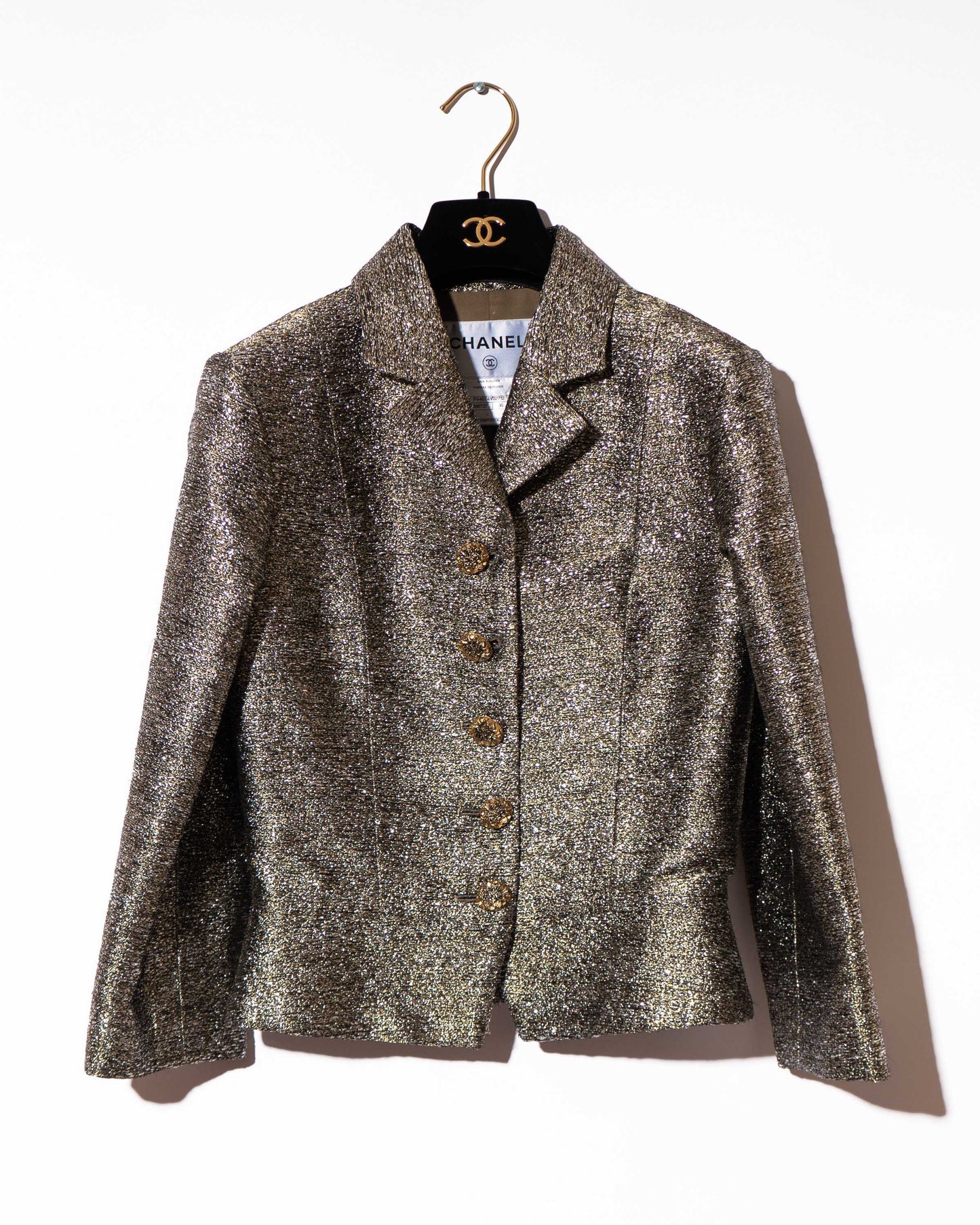 FR34-36 Chanel Fall 2012 Shorter Cut Shimmering Tweed Jacket - Vintage Chanel Jacket - - Rarchive.