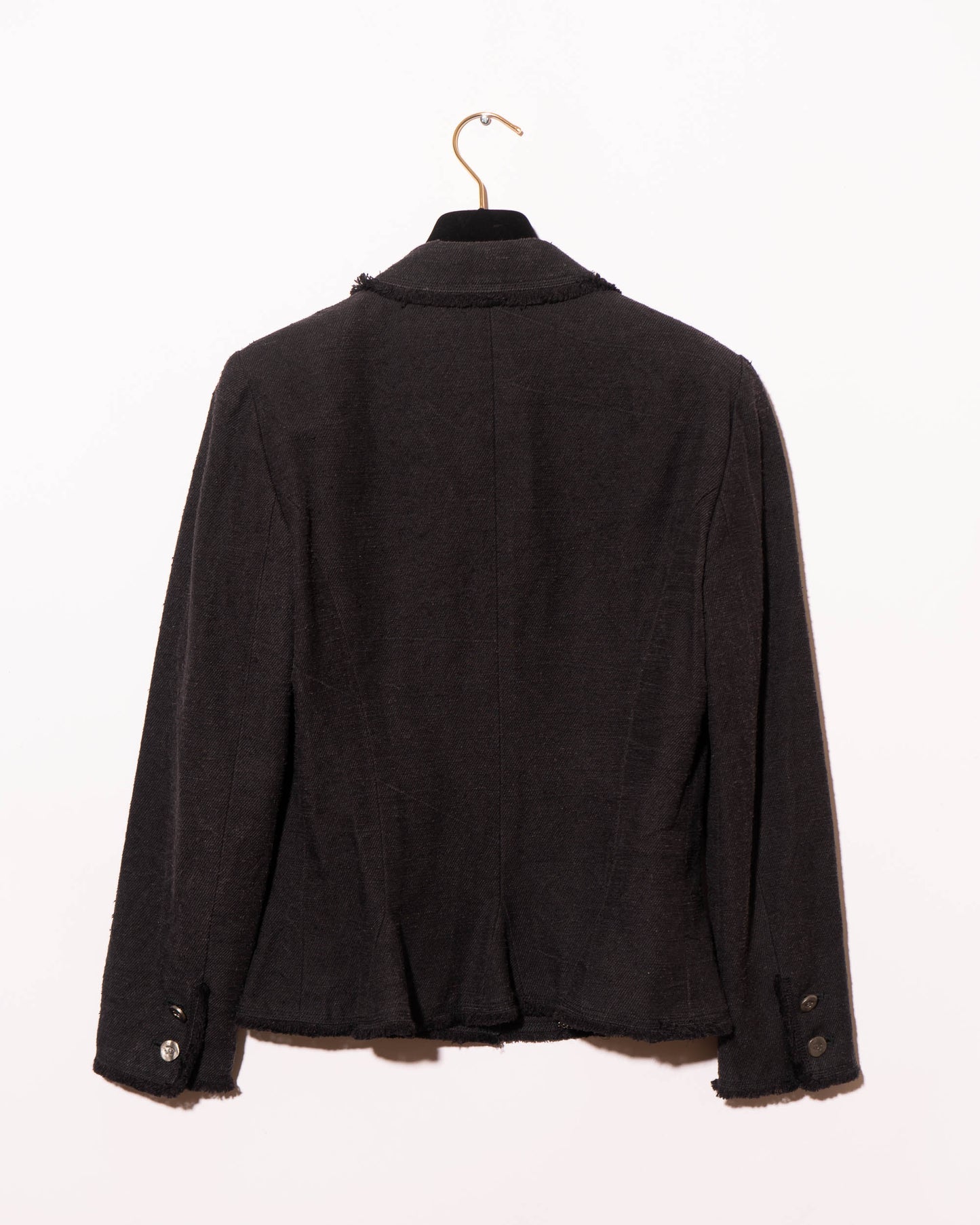 FR36-38 Chanel Spring 2006 Fitted Cut Two Pocket Silk Jacket - Vintage Chanel Jacket - - Rarchive.