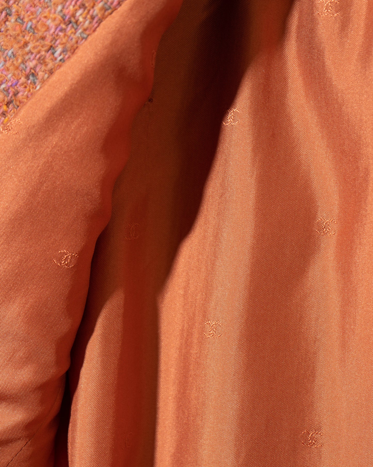 FR36-38 Chanel Fall 1997 Collarless Four Pocket Multicolor Wool Tweed Jacket - Vintage Chanel Jacket - - Rarchive.