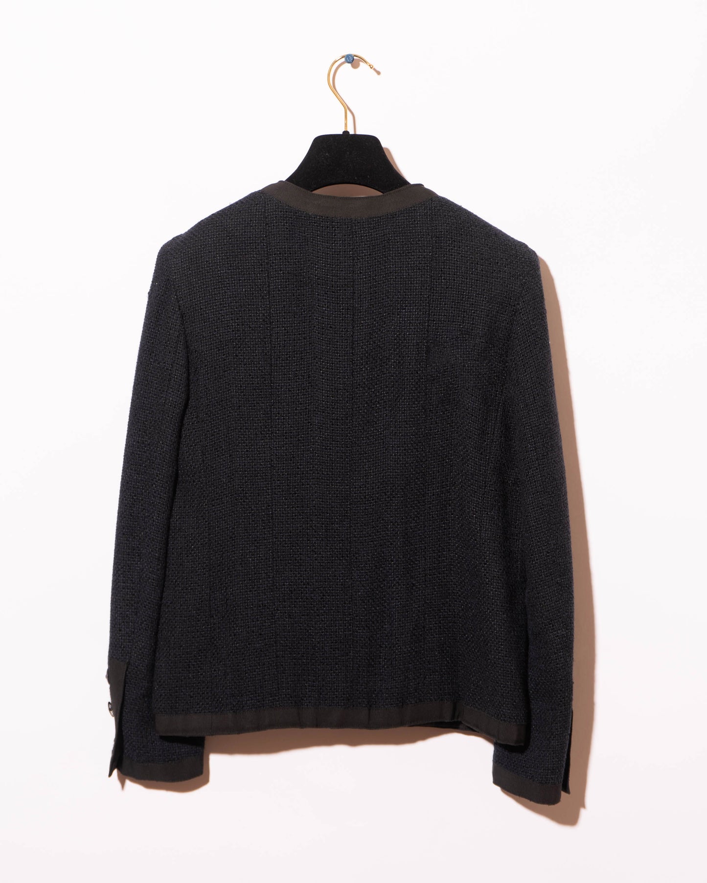 FR36-38 Chanel Spring 2002 Timeless Collarless Four Pocket Wool Tweed Jacket - Vintage Chanel Jacket -   - Rarchive.