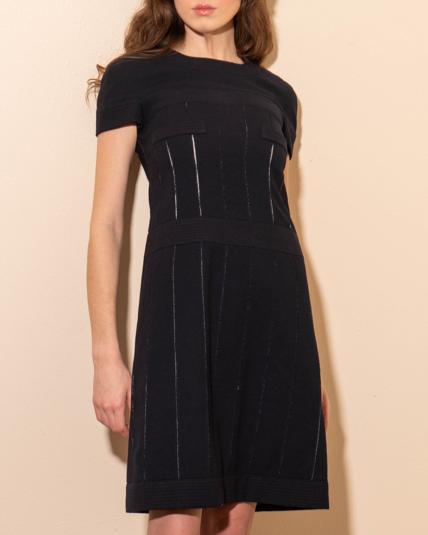 FR34-36 Rare Chanel Haute Couture 2000s Classic Little Black Dress - Vintage Chanel Jacket - - Rarchive.