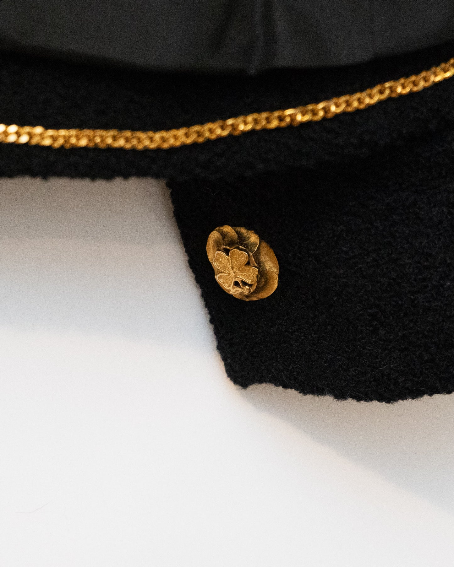 FR36-38 Rare Chanel 1980s Double Breasted Black Tweed Boucle Jacket - Vintage Chanel Jacket - - Rarchive.