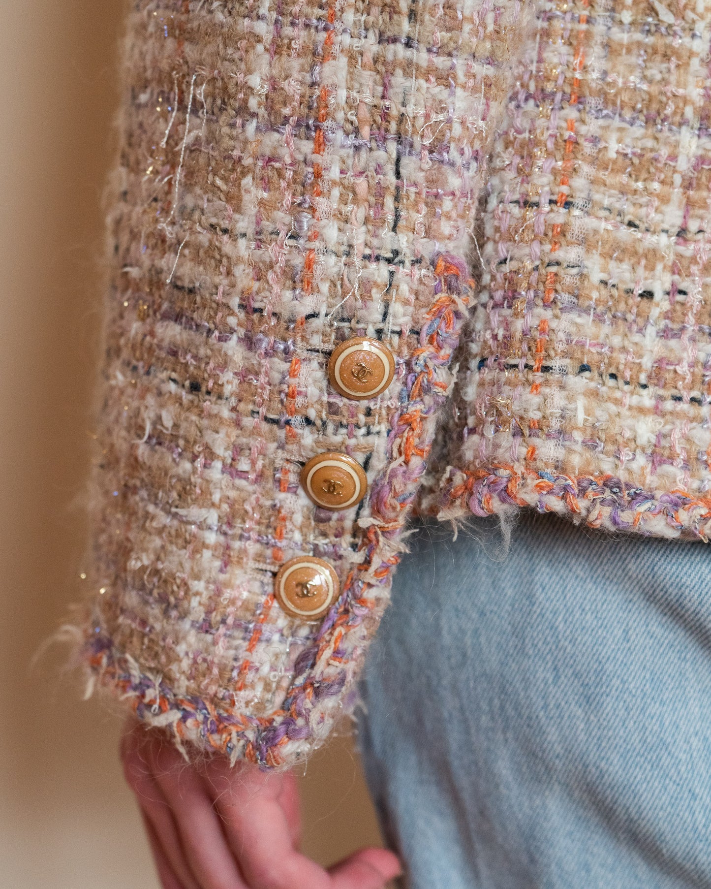FR40-42 Chanel Cruise 2007 Four Pocket Fantasy Tweed Jacket - Vintage Chanel Jacket - - Rarchive.