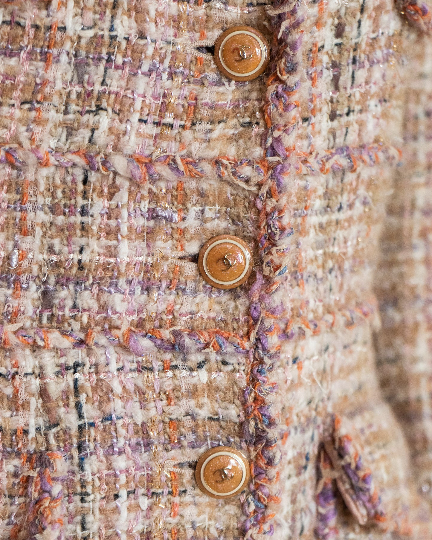 FR40-42 Chanel Cruise 2007 Four Pocket Fantasy Tweed Jacket - Vintage Chanel Jacket - - Rarchive.