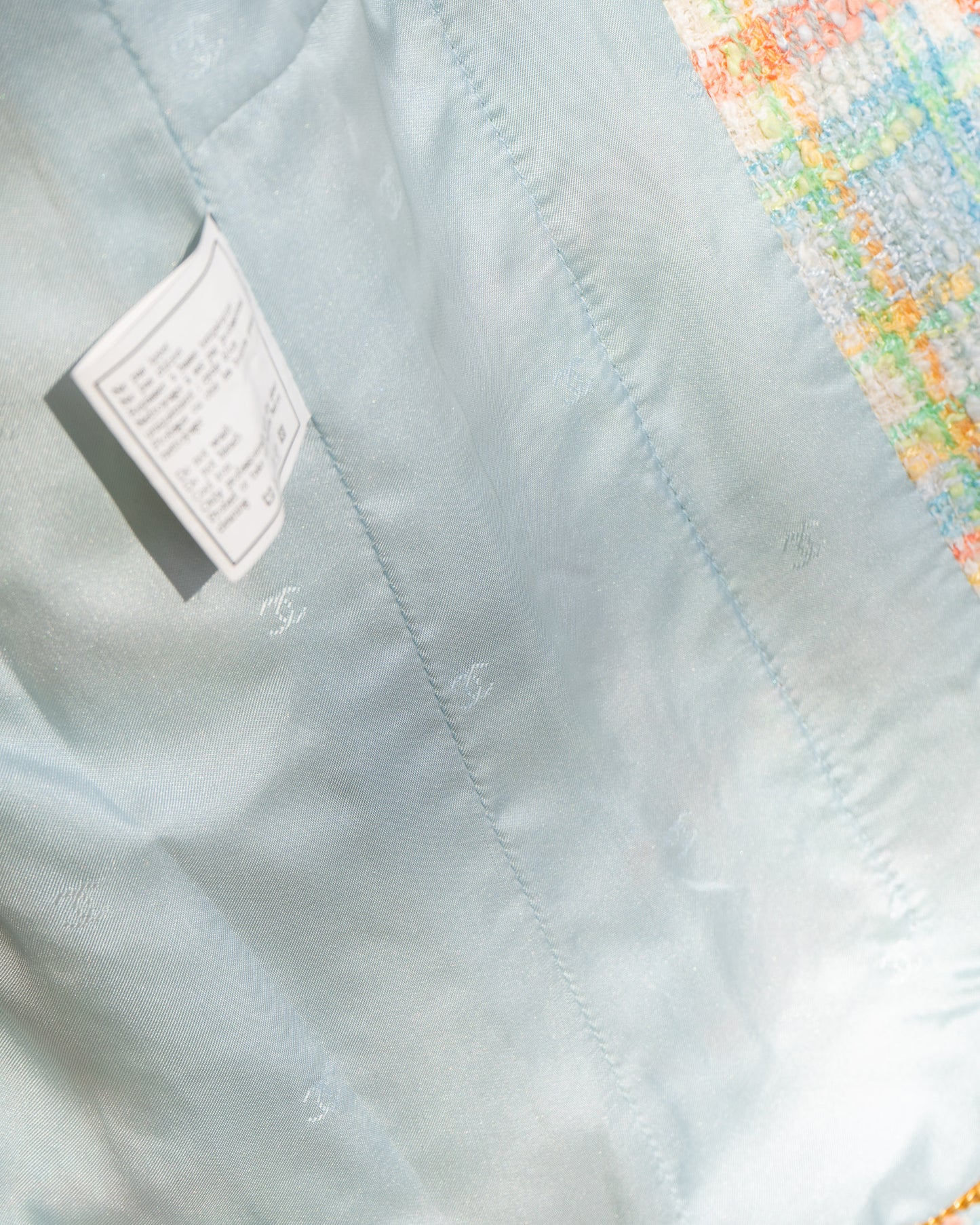 FR40-42 Rare Chanel Spring 1997 Four Pocket Colorful Fantasy Tweed Jacket - Vintage Chanel Jacket - - Rarchive.