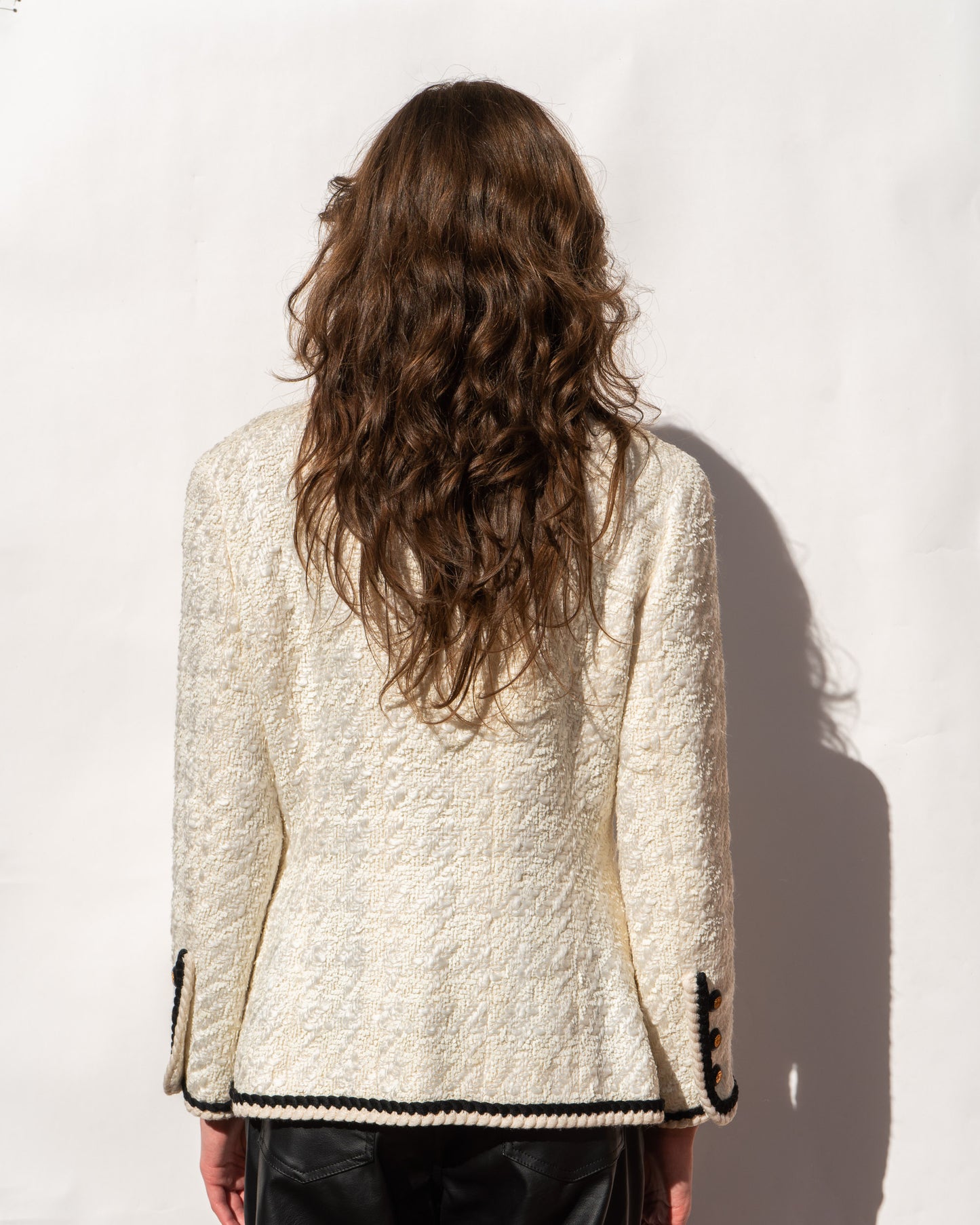 FR40-42 Rare Chanel Spring 1993 Classic Four Pocket Fantasy Tweed Jacket - Vintage Chanel Jacket - - Rarchive.