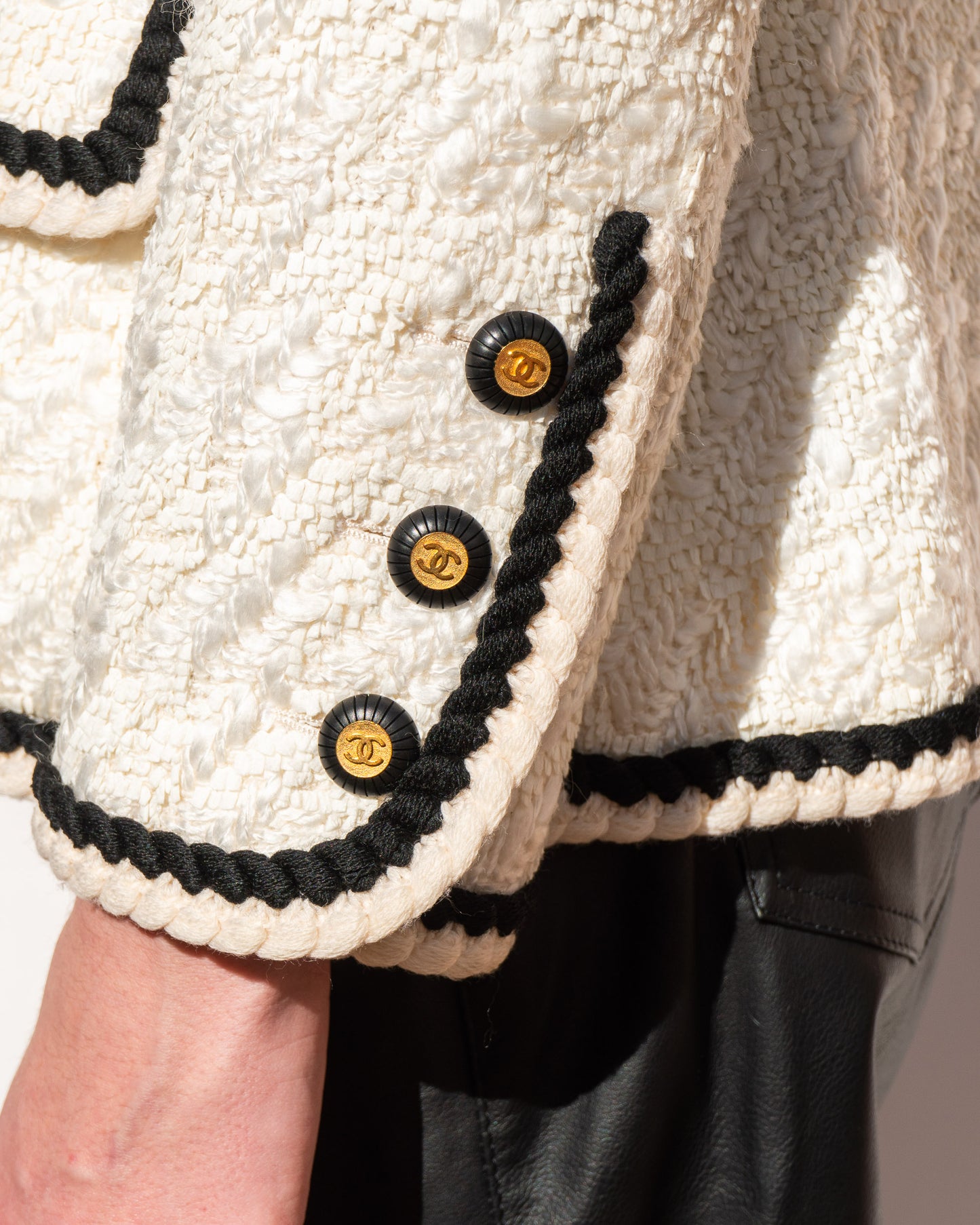 FR40-42 Rare Chanel Spring 1993 Classic Four Pocket Fantasy Tweed Jacket - Vintage Chanel Jacket - - Rarchive.