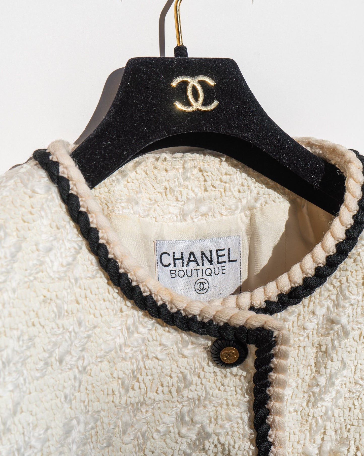 FR40-42 Rare Chanel Spring 1993 Classic Four Pocket Fantasy Tweed Jacket - Vintage Chanel Jacket - - Rarchive.