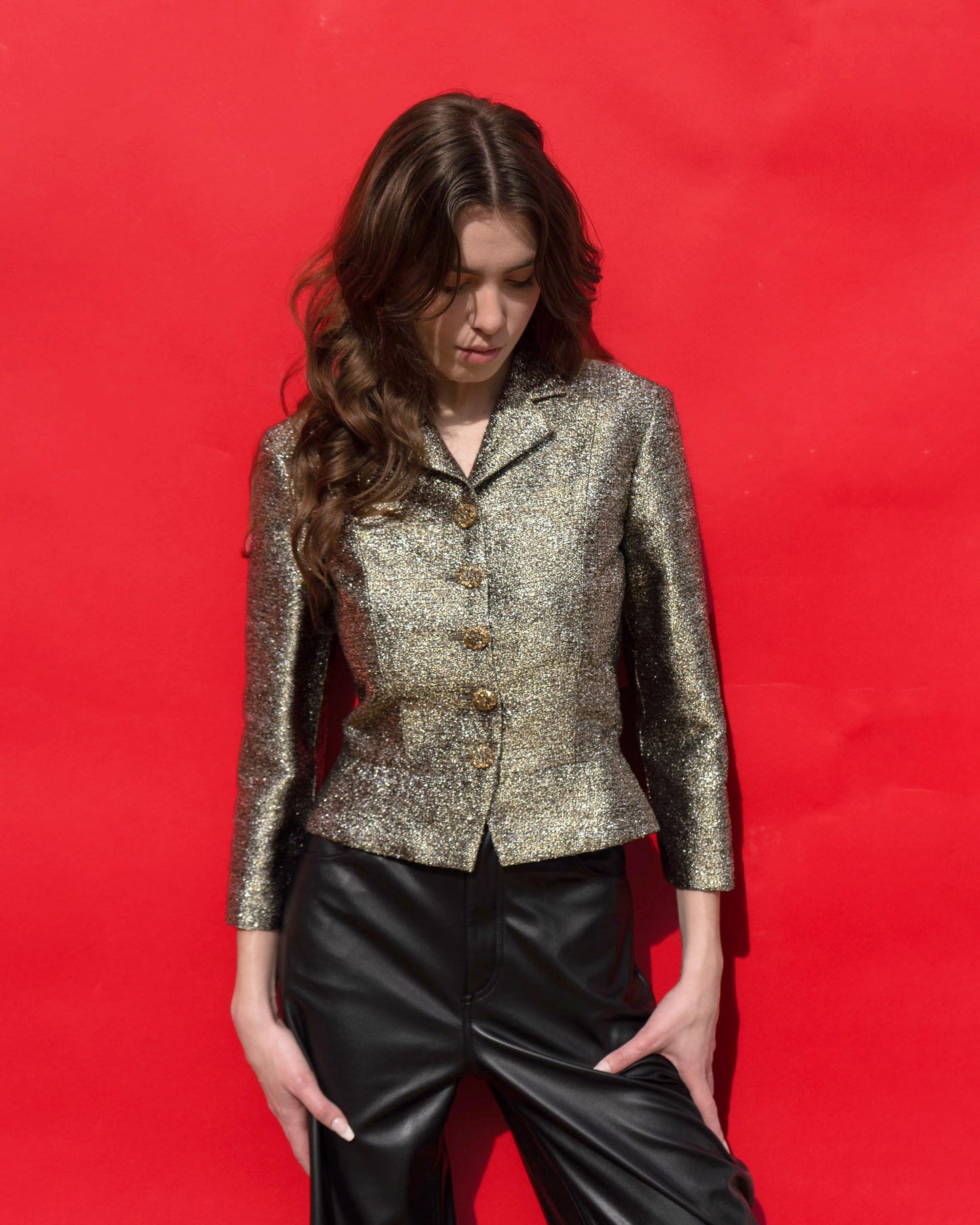 FR34-36 Chanel Fall 2012 Shorter Cut Shimmering Tweed Jacket - Vintage Chanel Jacket - - Rarchive.