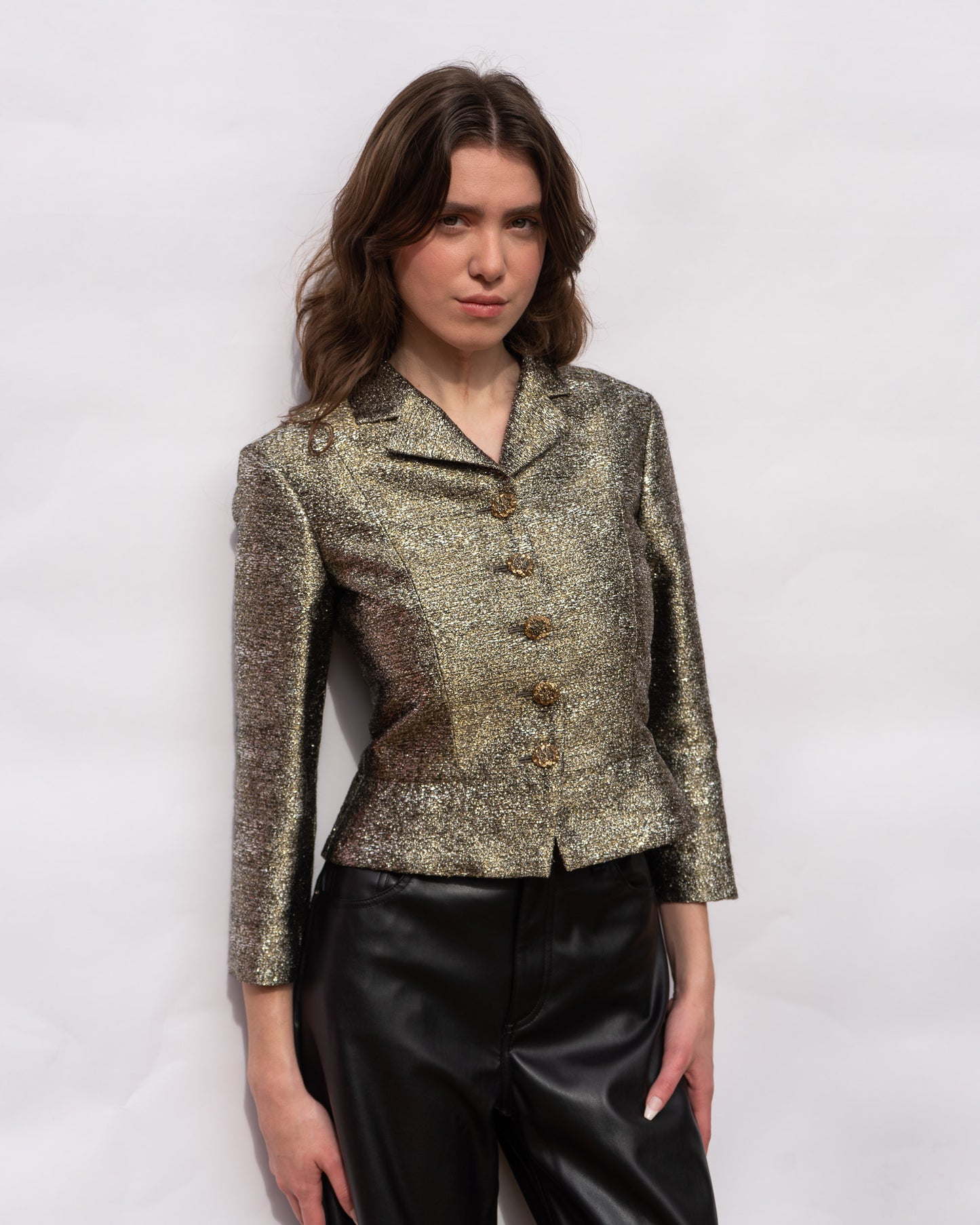 FR34-36 Chanel Fall 2012 Shorter Cut Shimmering Tweed Jacket - Vintage Chanel Jacket - - Rarchive.
