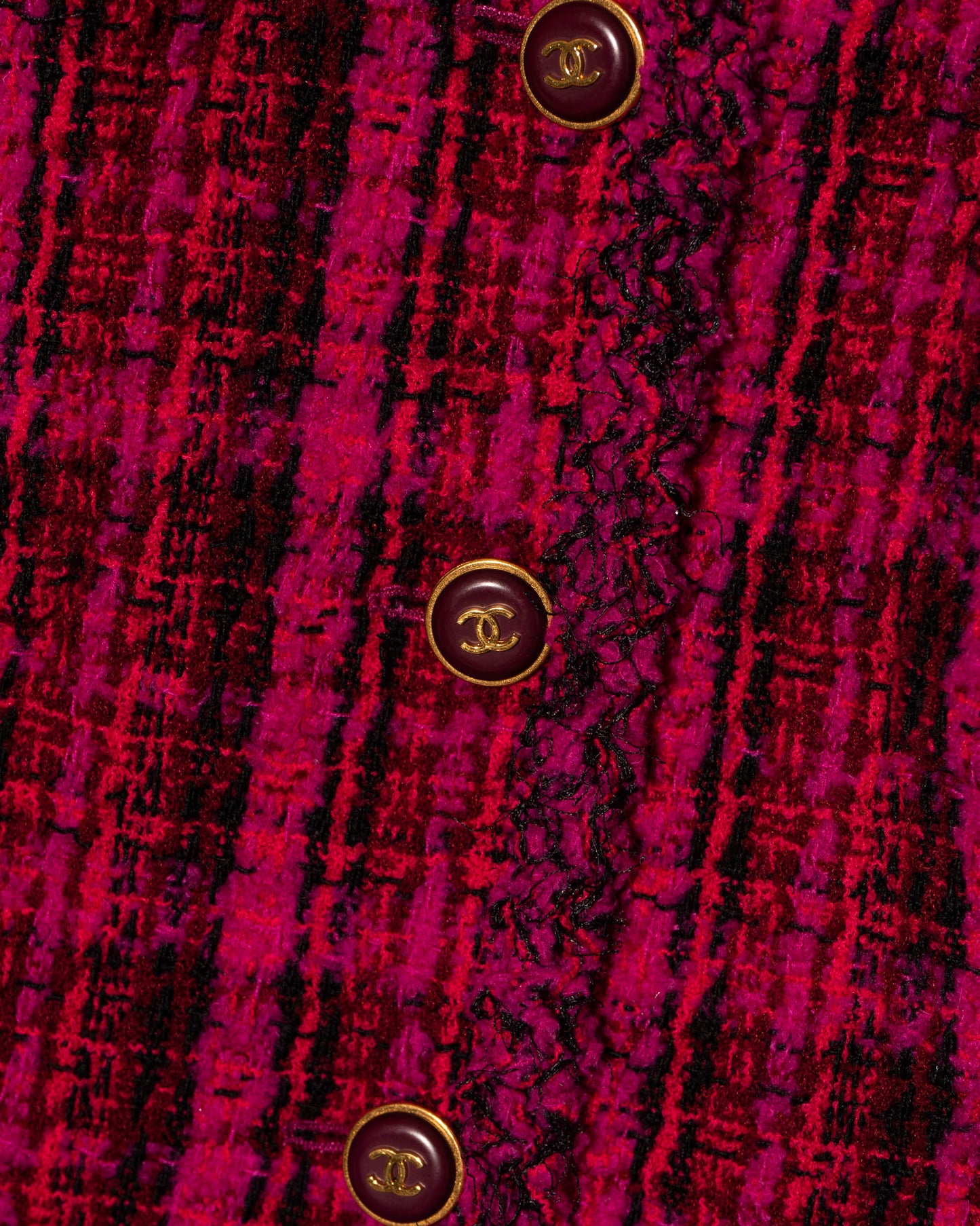 FR42-44 Rare Chanel Fall 1995 Four Pocket Iconic Bold Plaid Tweed Jacket