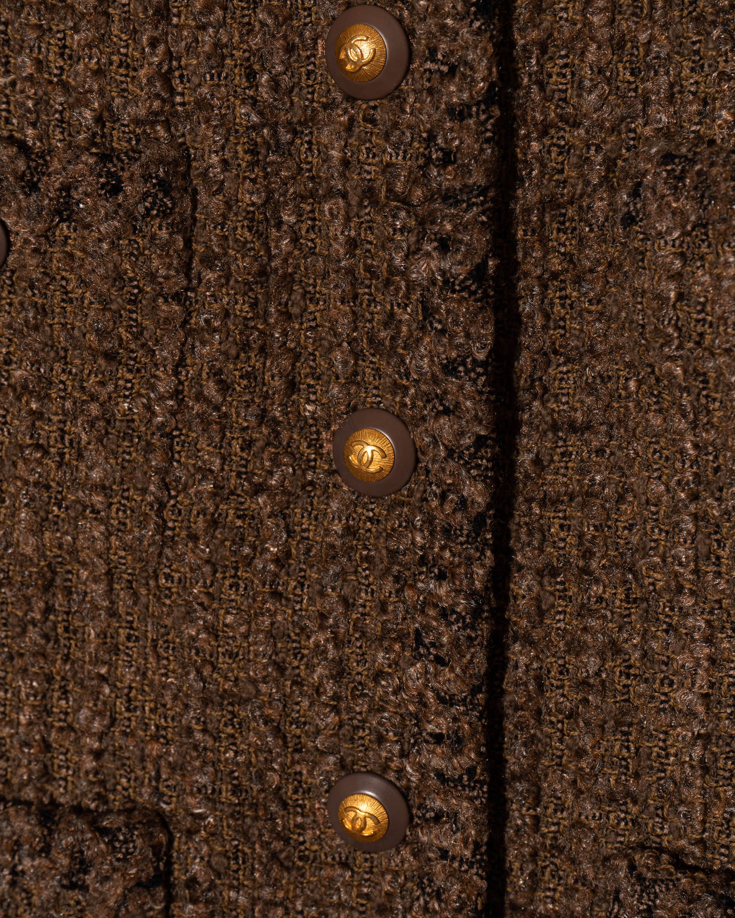 FR38-40 Rare Chanel Fall 1993 Four Pocket Timeless Collarless Teddy Bear Tweed Jacket