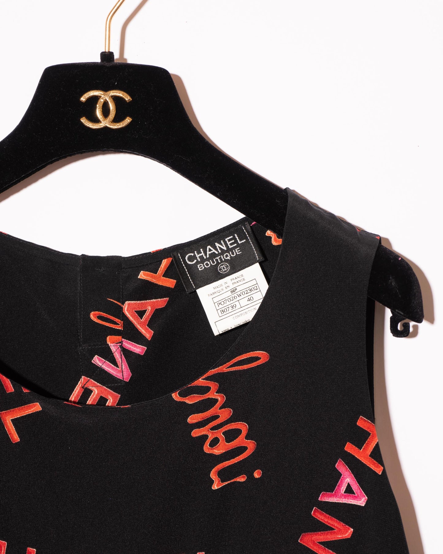 FR38-40 Rare Chanel Spring 1996 Tweed Boucle Jacket And Silk Top Set - Vintage Chanel Jacket - - Rarchive.