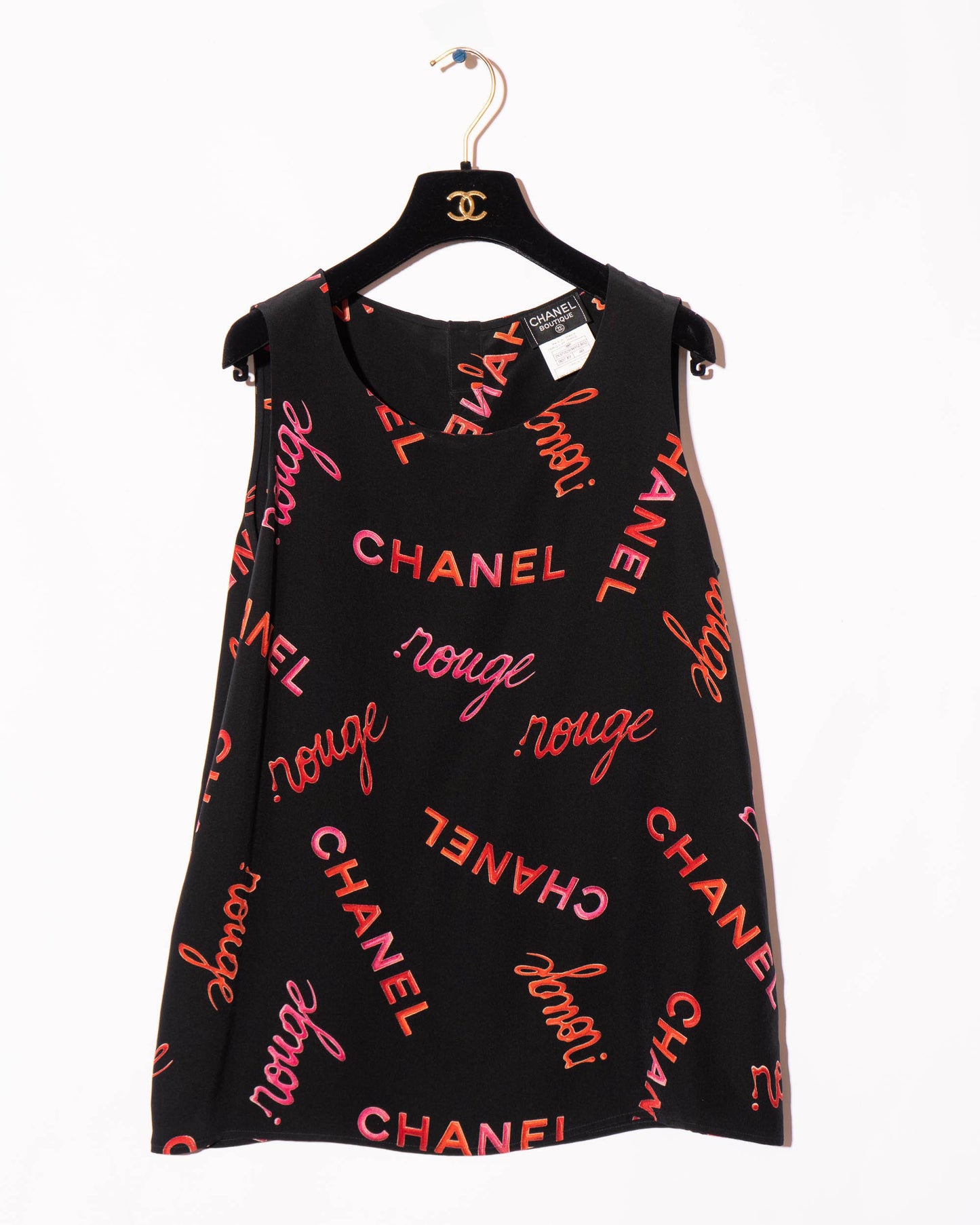 FR38-40 Rare Chanel Spring 1996 Tweed Boucle Jacket And Silk Top Set - Vintage Chanel Jacket - - Rarchive.