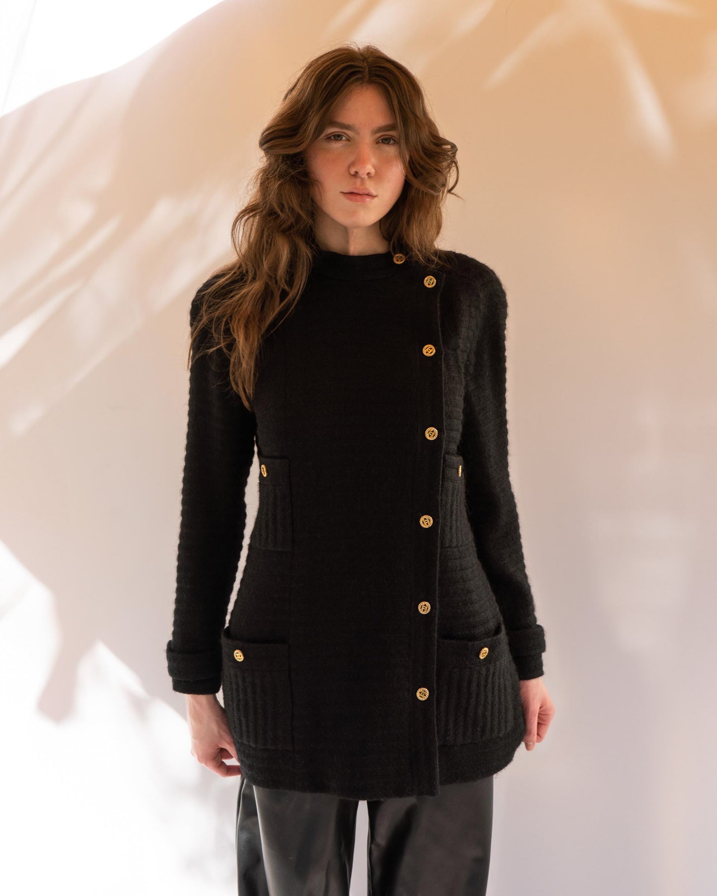 FR38-40 Rare Chanel 1980s Four Pocket Double Breasted Wool Jacket