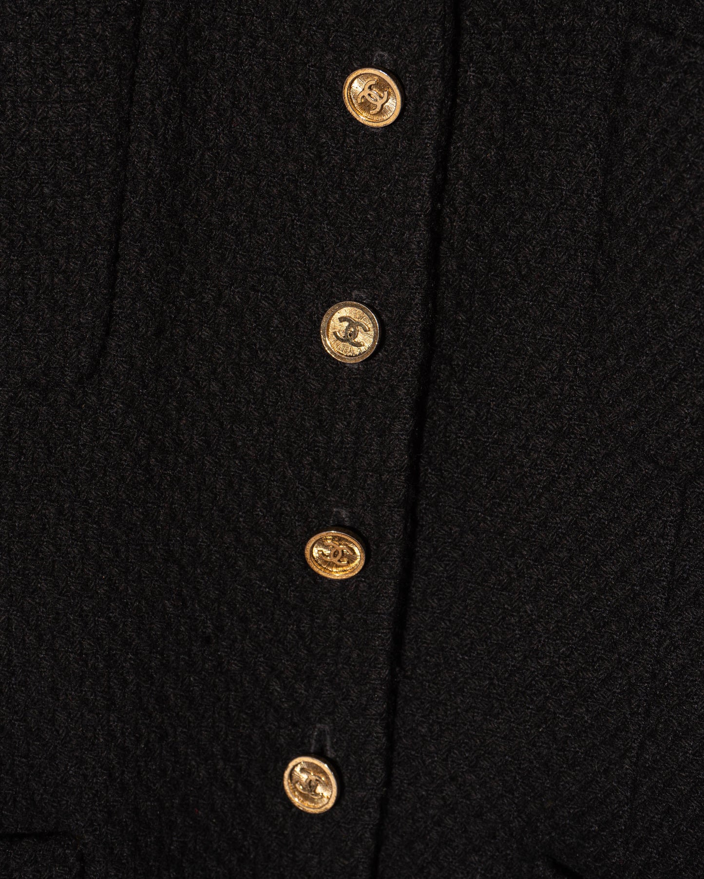 FR36 Rare Chanel Fall 1990 Four Pocket Wool Tweed Jacket