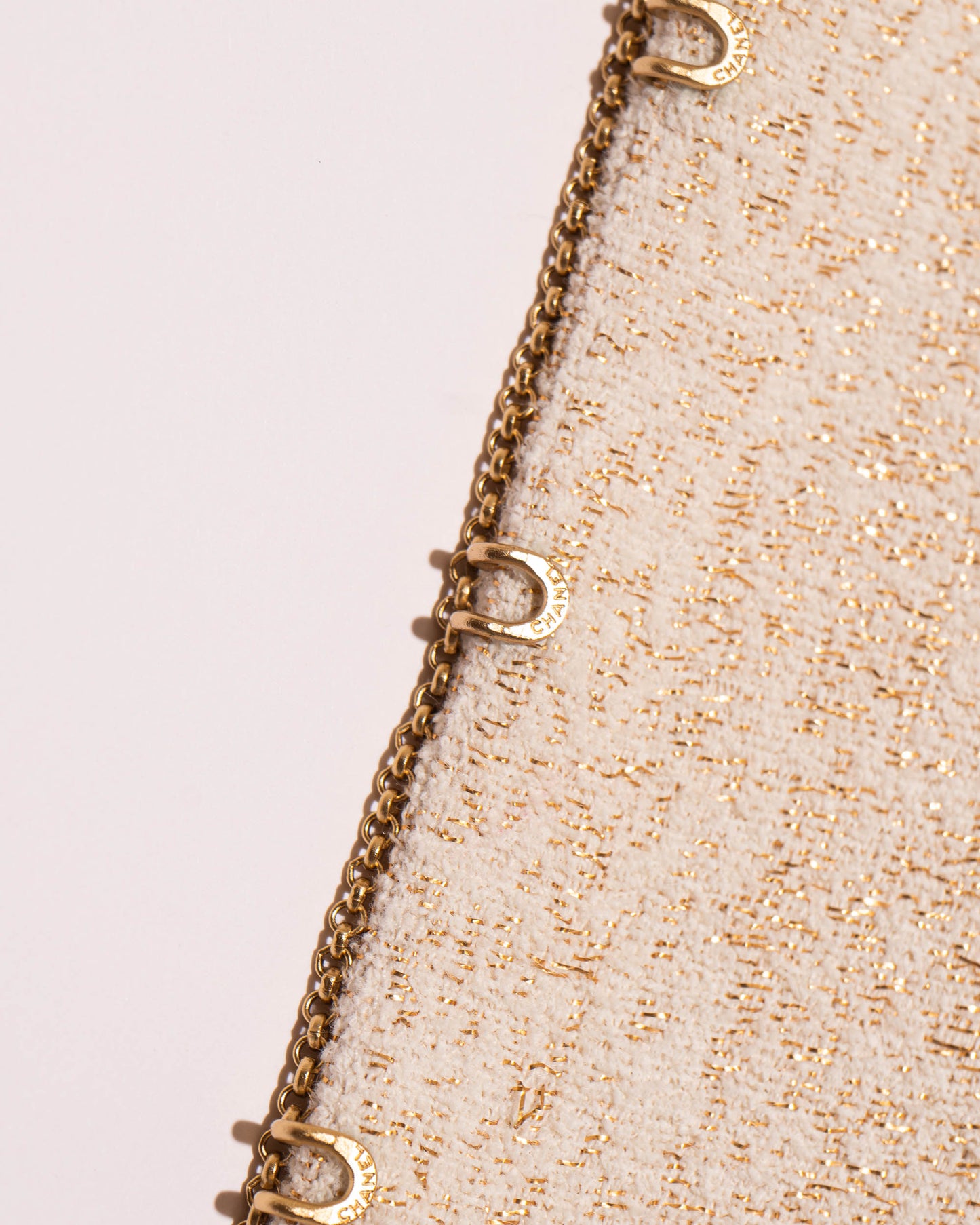 FR36-38 Rare Chanel Cruise 2001 Chain Accent Shimmering Tweed Jacket - Vintage Chanel Jacket - - Rarchive.