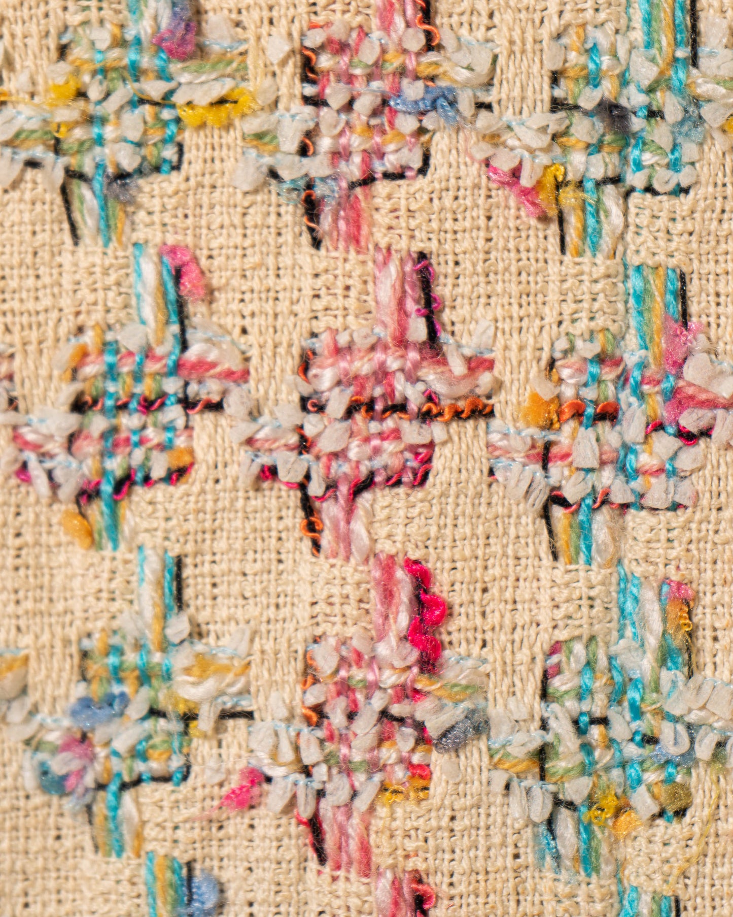 FR36 Rare Chanel Spring 1995 Two Pocket Multicolor Fantasy Tweed Jacket - Vintage Chanel Jacket - Jacket - Rarchive.