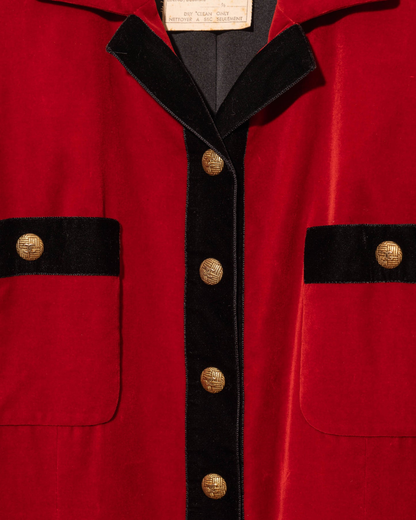 FR36-38 Chanel Fall 1990 Four Pocket Velvet Jacket - Vintage Chanel Jacket - - Rarchive.