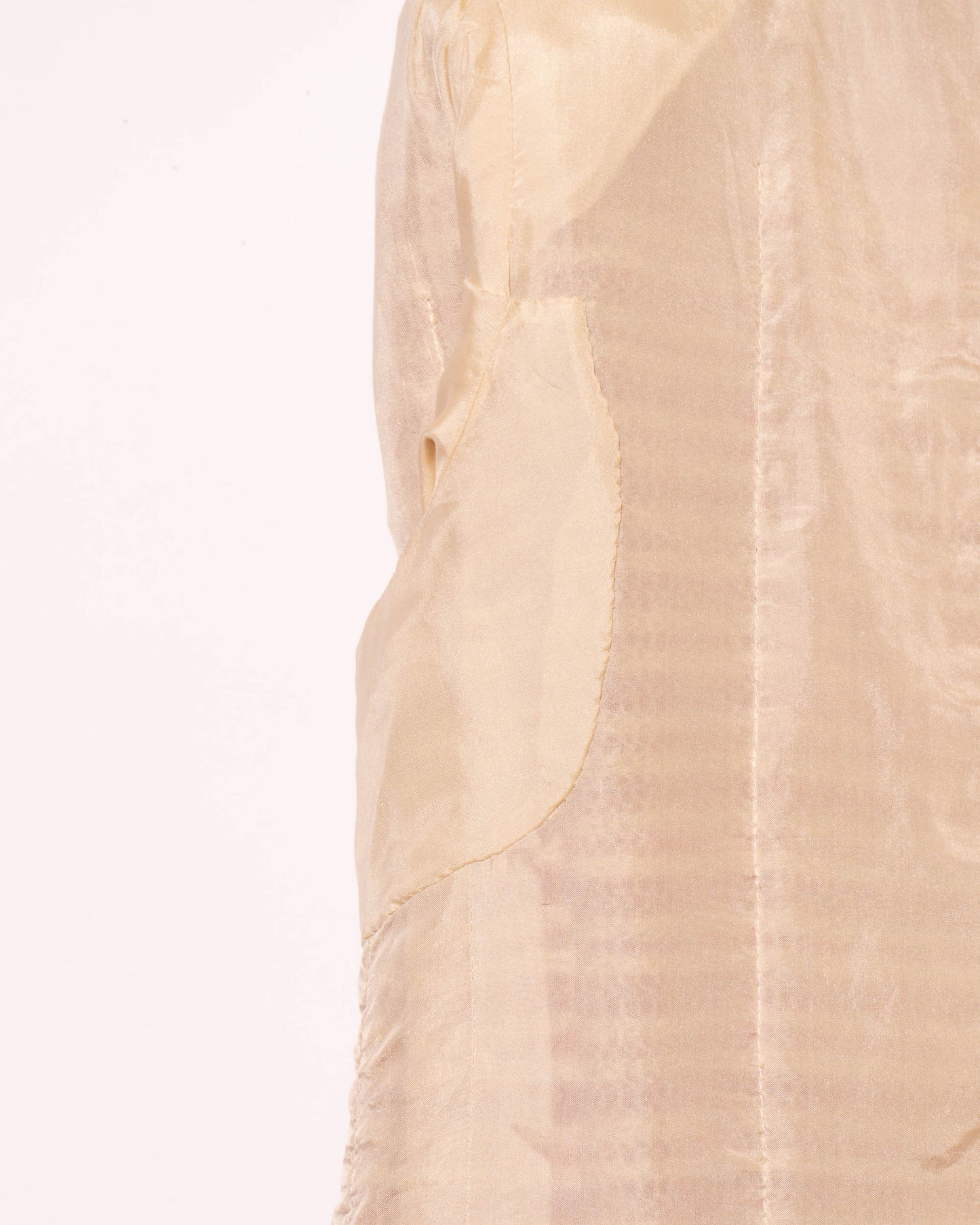FR38-40 Chanel Creations 1970s Two Pocket Collarless Striped Tweed Jacket - Vintage Chanel Jacket - - Rarchive.