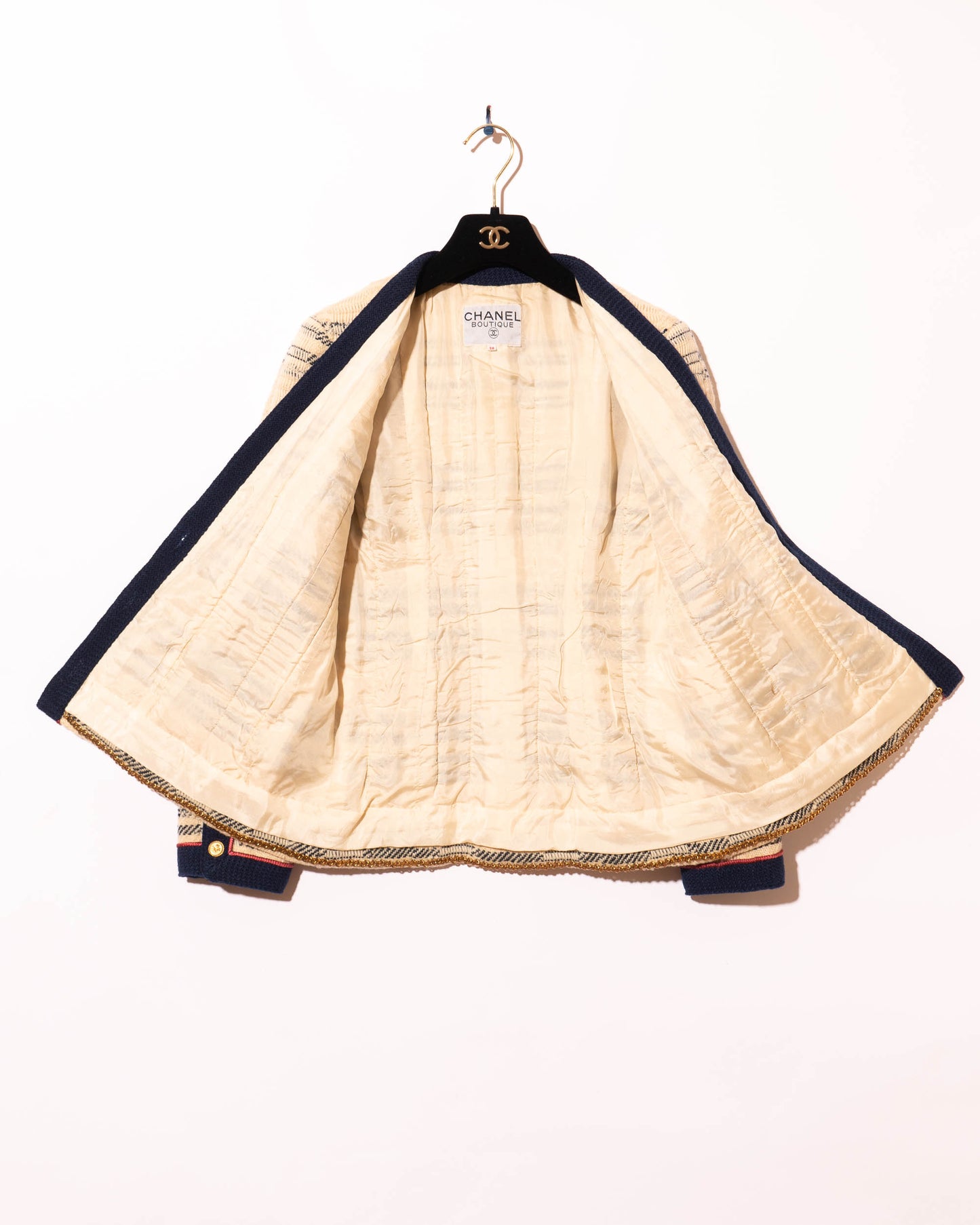 FR38-40 Chanel Spring 1984 Four Pocket Wool Tweed Jacket - Vintage Chanel Jacket - - Rarchive.