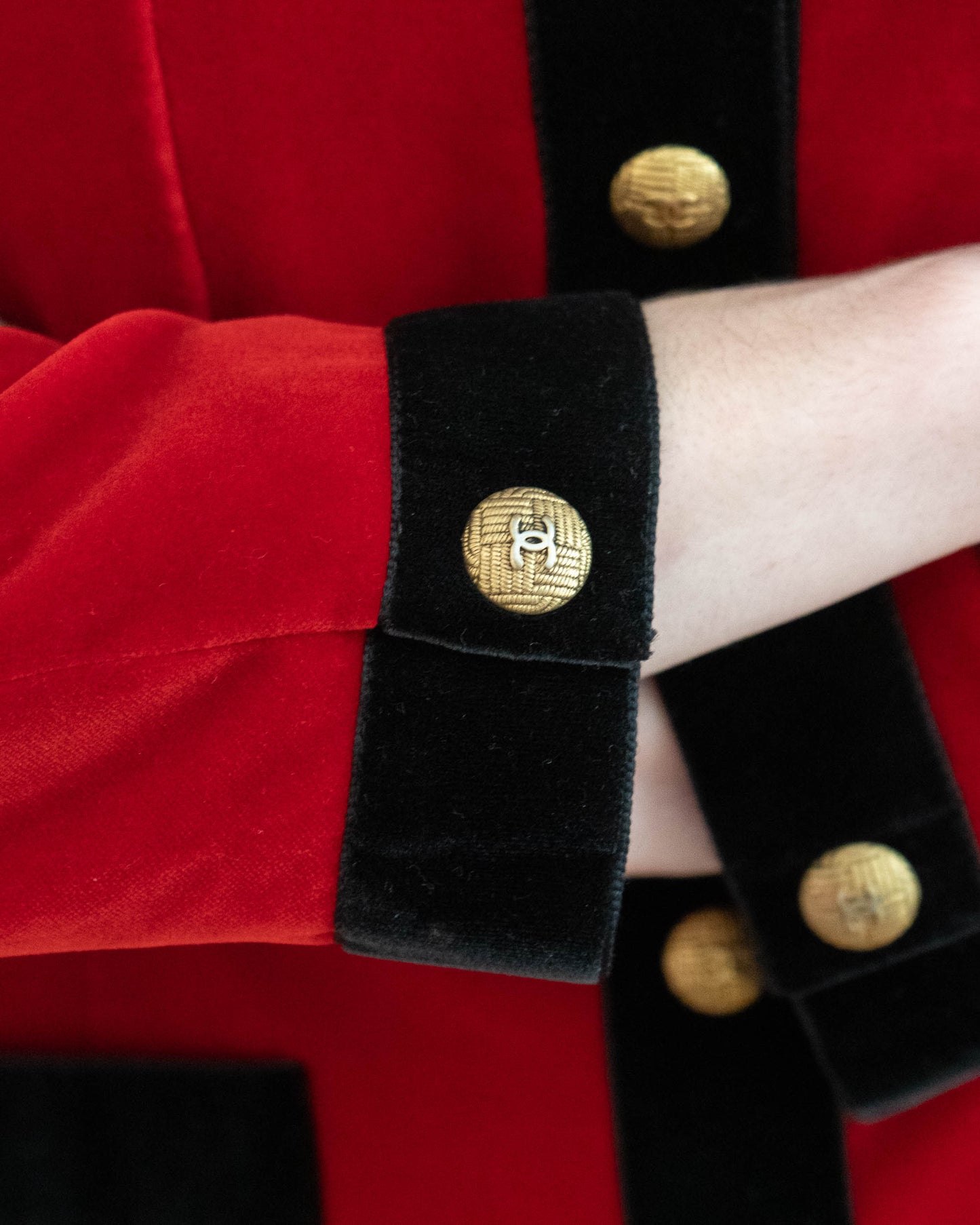 FR36-38 Chanel Fall 1990 Four Pocket Velvet Jacket - Vintage Chanel Jacket - - Rarchive.