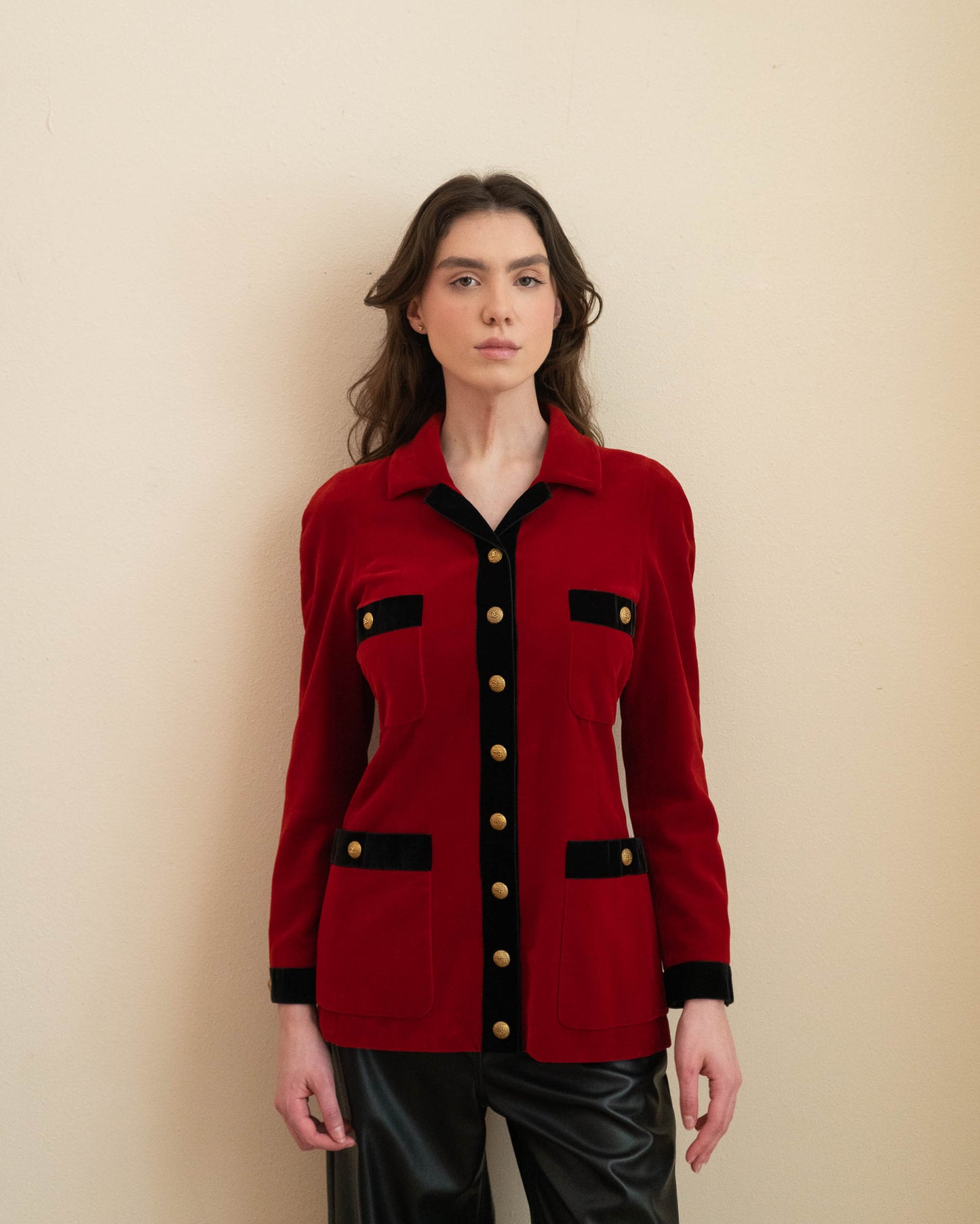 FR36-38 Chanel Fall 1990 Four Pocket Velvet Jacket - Vintage Chanel Jacket - - Rarchive.