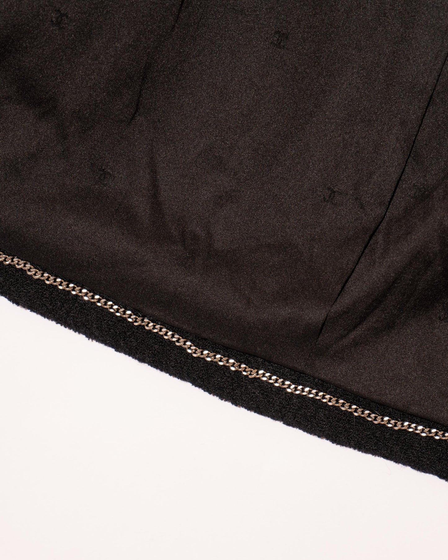 FR36-38 Chanel Spring 1998 Collarless Four Pocket Timeless Black Tweed Boucle Jacket - Vintage Chanel Jacket - Jacket - Rarchive.