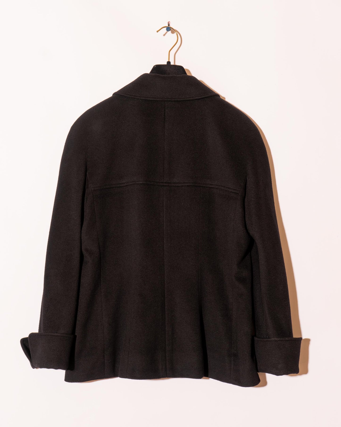 FR36-38 Chanel Fall 1998 Four Pocket Fitted Cut Black Cashmere Jacket - Vintage Chanel Jacket - Jacket - Rarchive.
