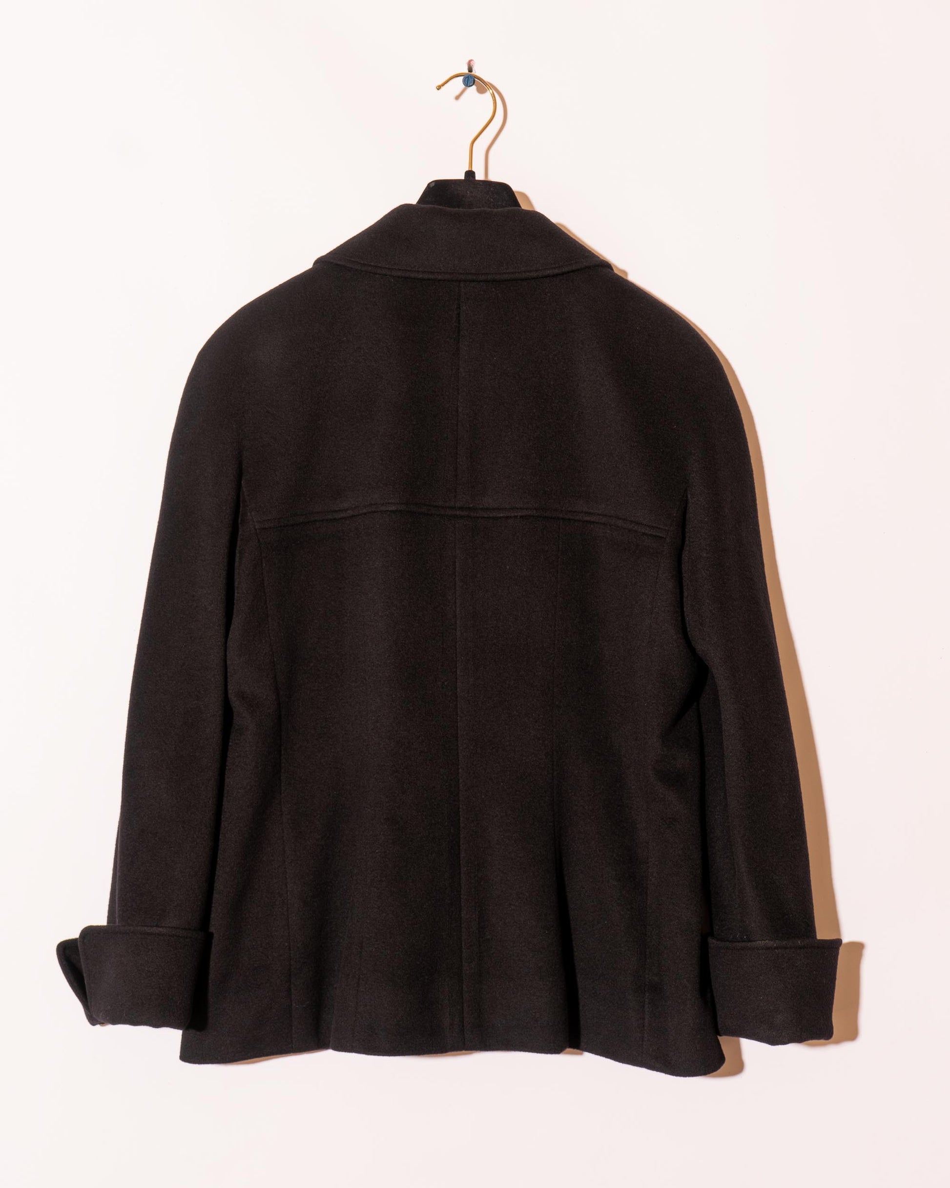 FR36-38 Chanel Fall 1998 Four Pocket Fitted Cut Black Cashmere Jacket - Vintage Chanel Jacket -  Jacket - Rarchive.