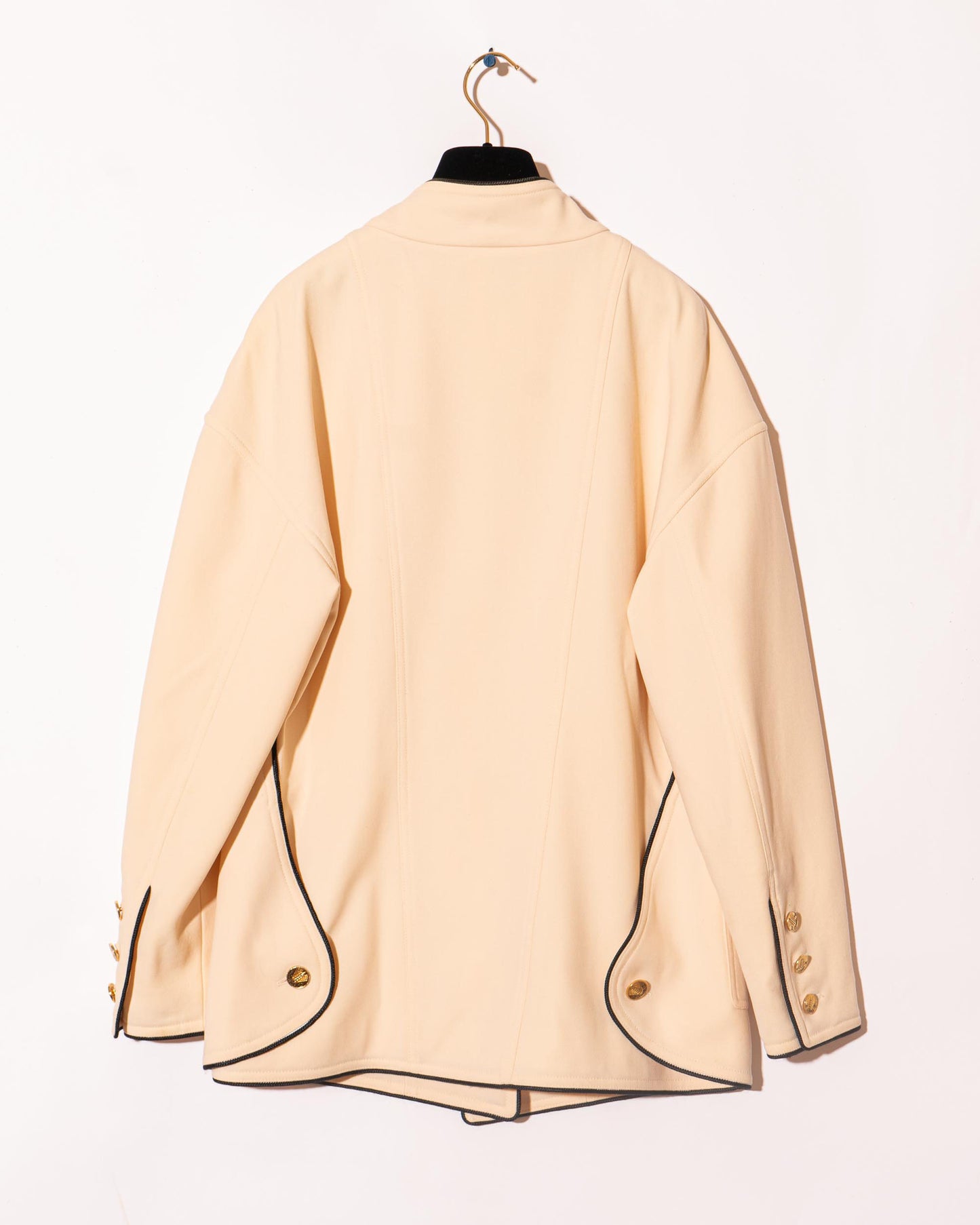 FR38-40 Rare Chanel Spring 1987 Four Pocket Oversized Off-White Wool Jacket - Vintage Chanel Jacket - - Rarchive.