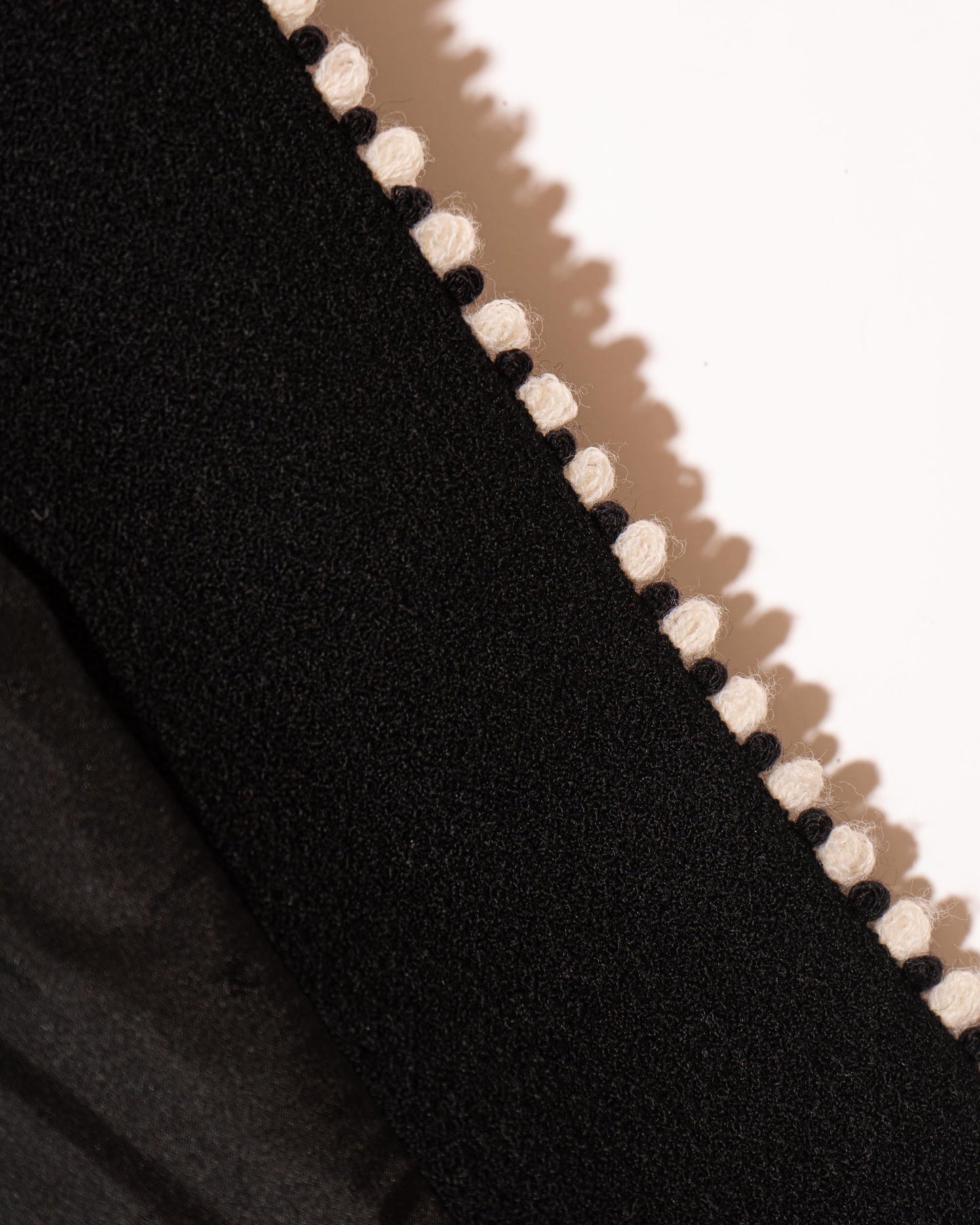 FR40-42 Rare Chanel Fall 1994 Timeless Collarless Four Pocket Braided Contrasting Trim Black Wool Jacket - Vintage Chanel Jacket - - Rarchive.