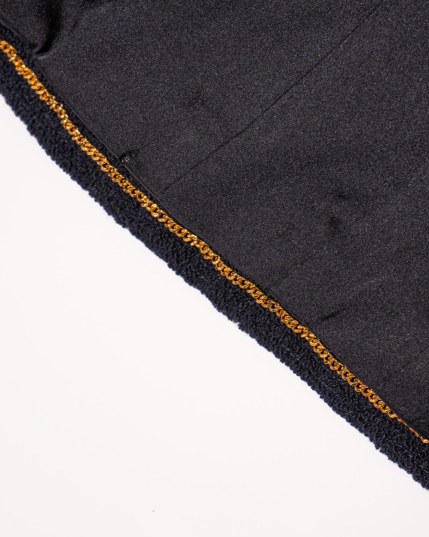 FR34-36 Chanel Spring 1993 Two Pocket Navy Tweed Boucle Jacket - Vintage Chanel Jacket - Jacket - Rarchive.