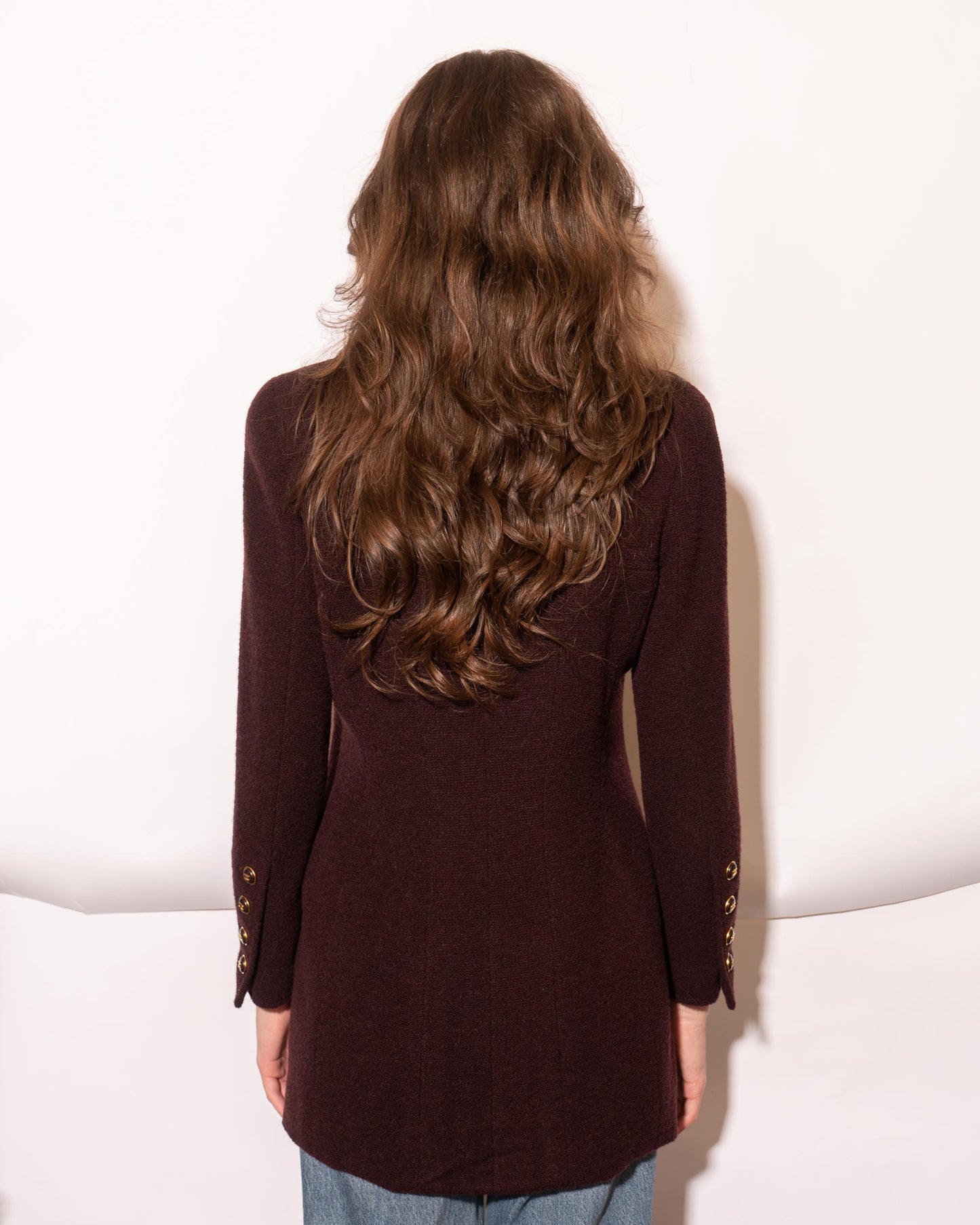 FR38-40 Chanel Fall 1995 Four Pocket Single Breasted Tweed Boucle Jacket - Vintage Chanel Jacket - Jacket - Rarchive.