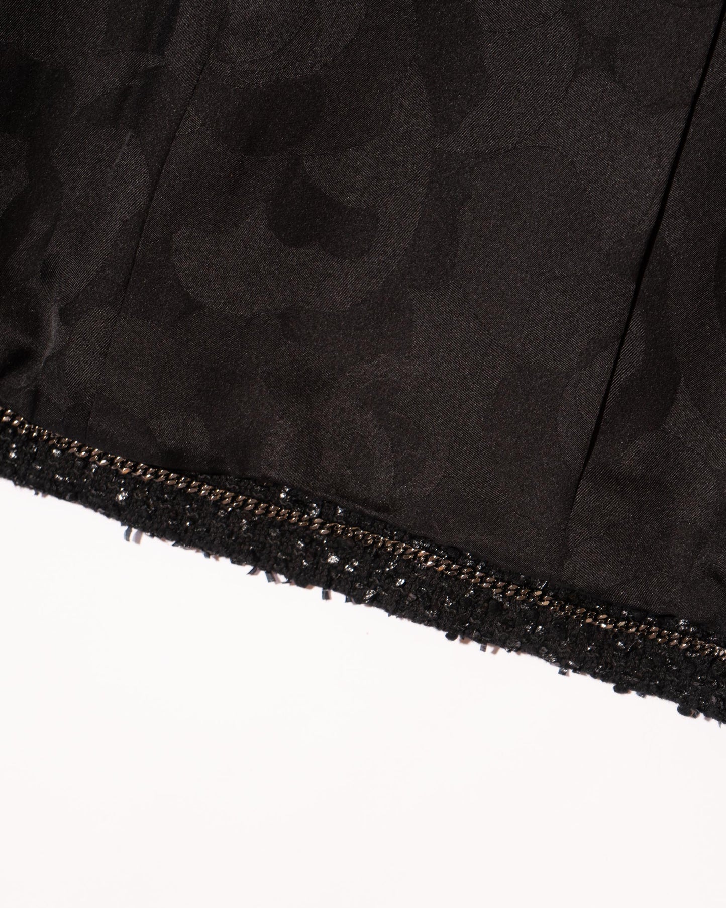 FR42-44 Chanel Spring 2019 Classic High Collar Two Pocket Black Fantasy Tweed Jacket - Vintage Chanel Jacket - - Rarchive.