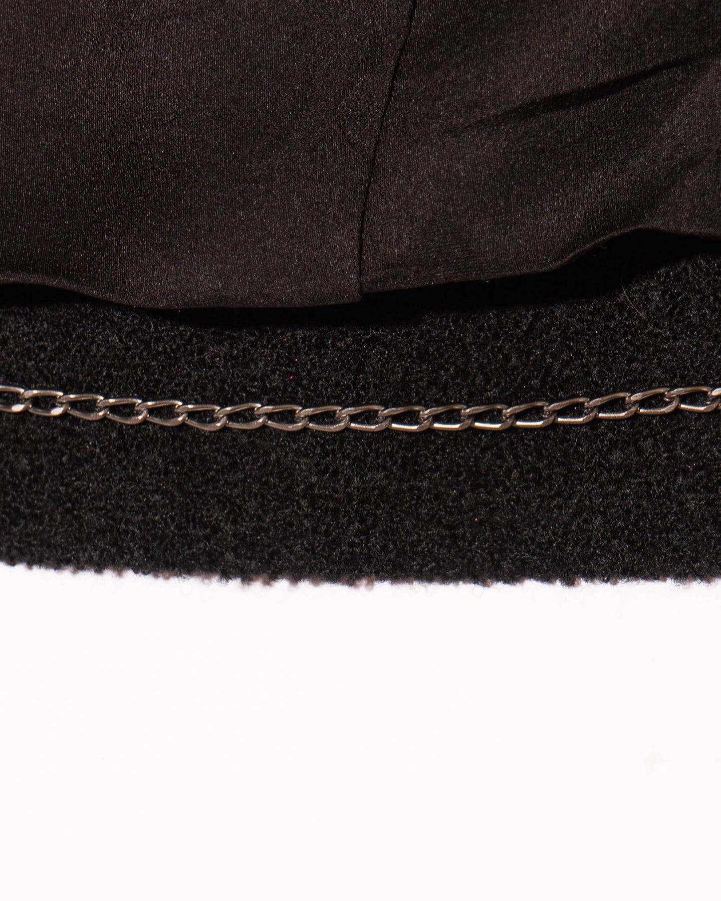 FR36-38 Chanel Cruise 2014 Paris–Singapore Collection Military Collar Jacket in Black Bouclé