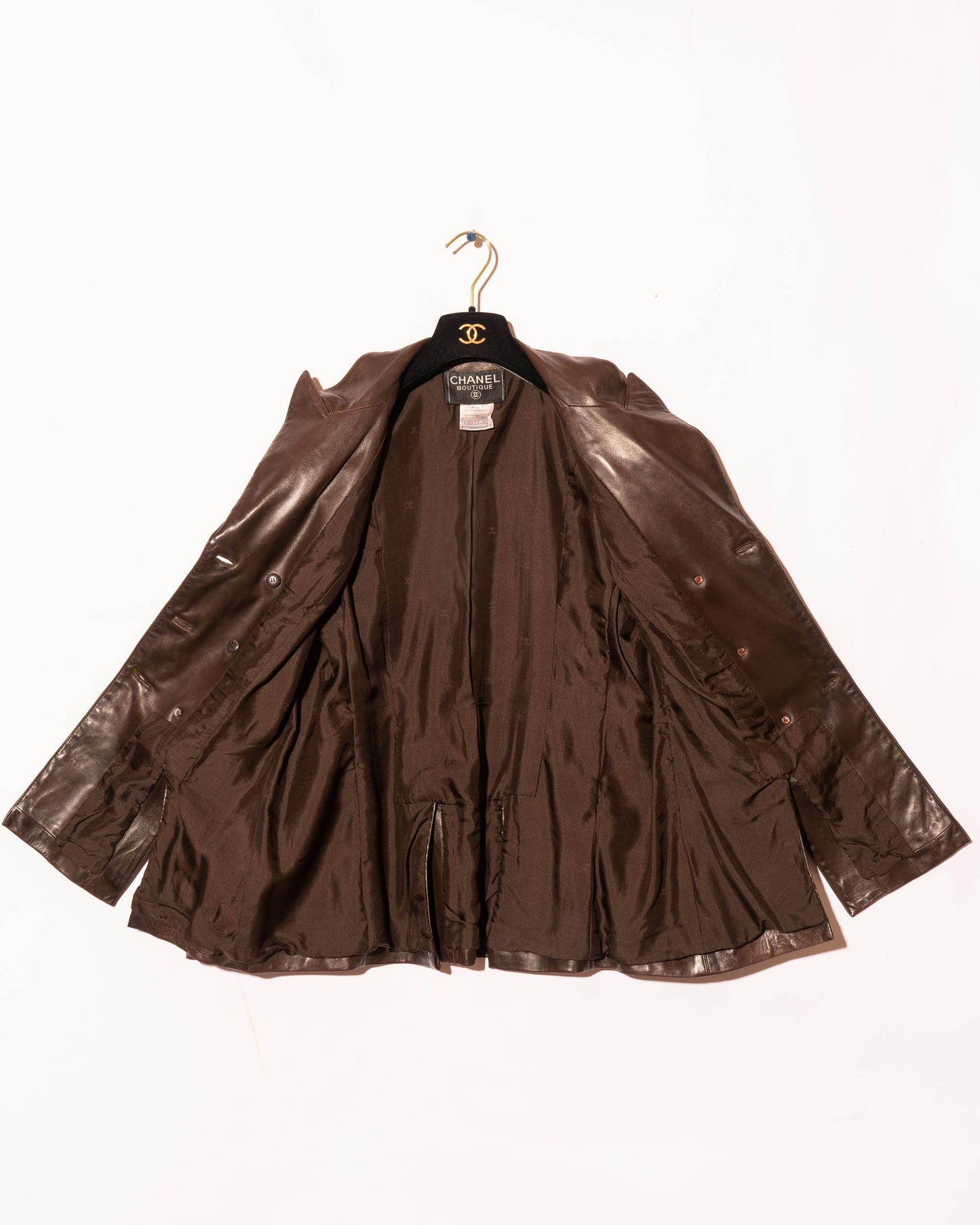 FR38-40 Rare Chanel Fall 1998 Double-Breasted Lambskin Jacket