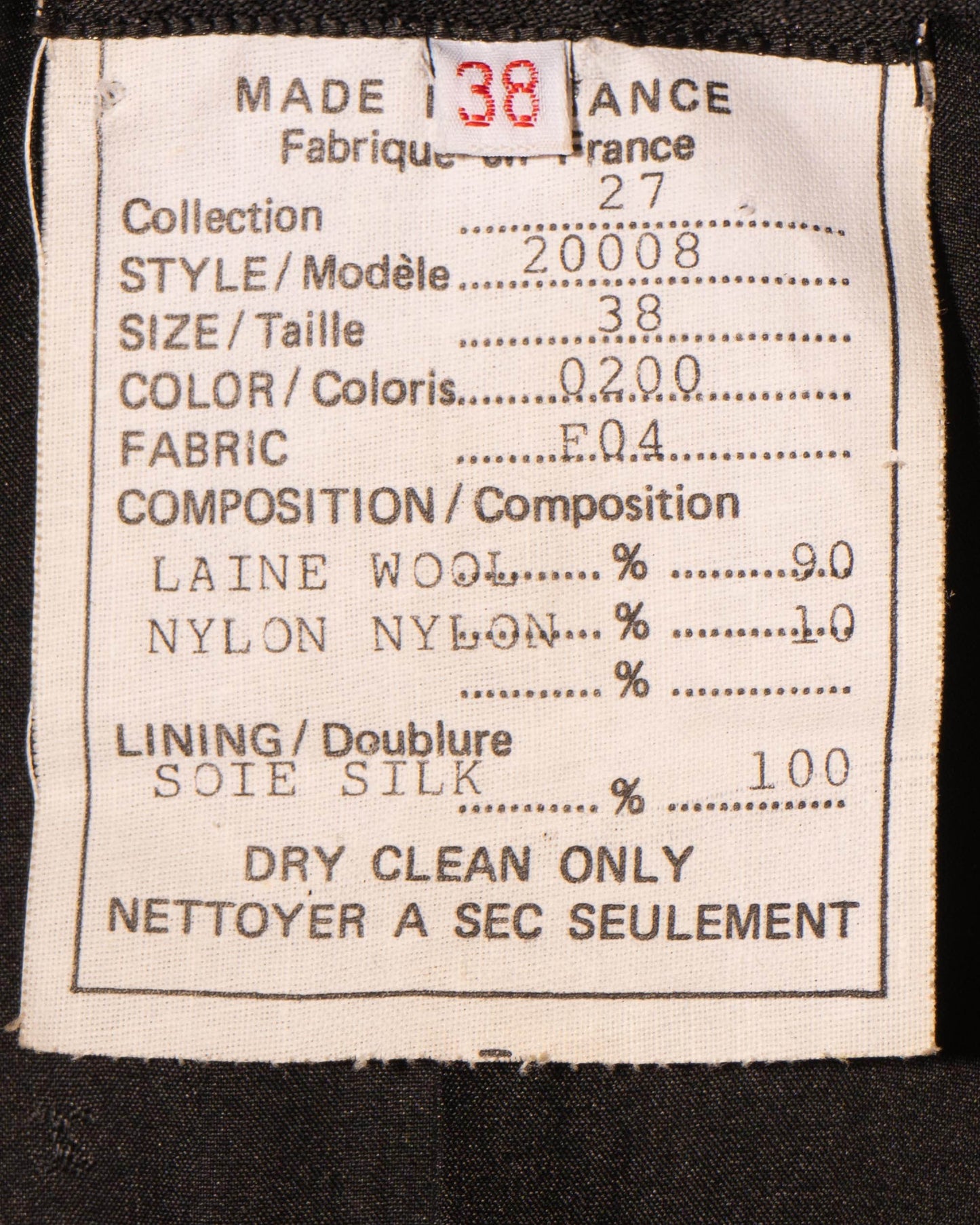 FR40-42 Rare Chanel Early 1990s Black & Ivory Trim Double-Breasted Jacket - Vintage Chanel Jacket - - Rarchive.