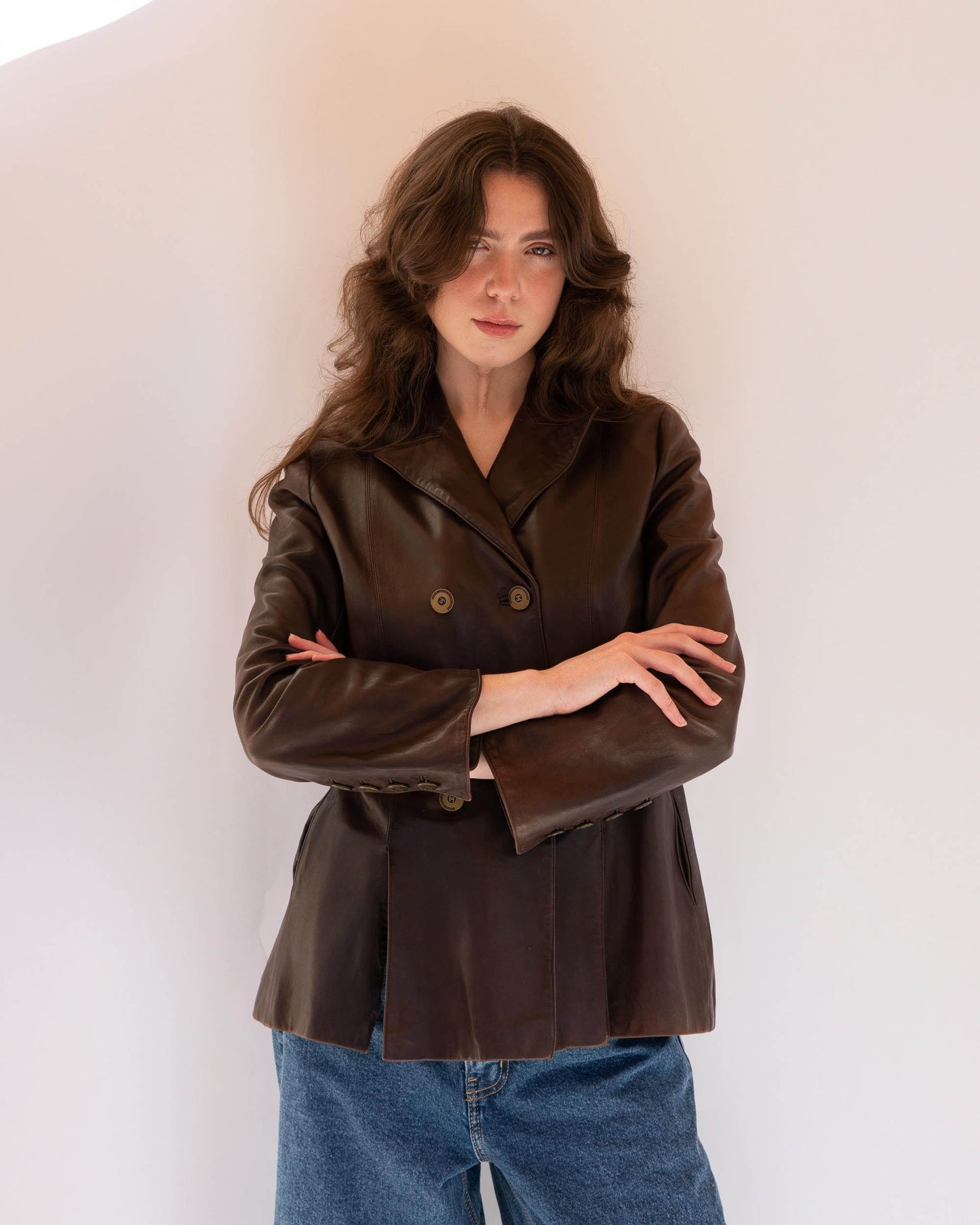 FR38-40 Rare Chanel Fall 1998 Double-Breasted Lambskin Jacket