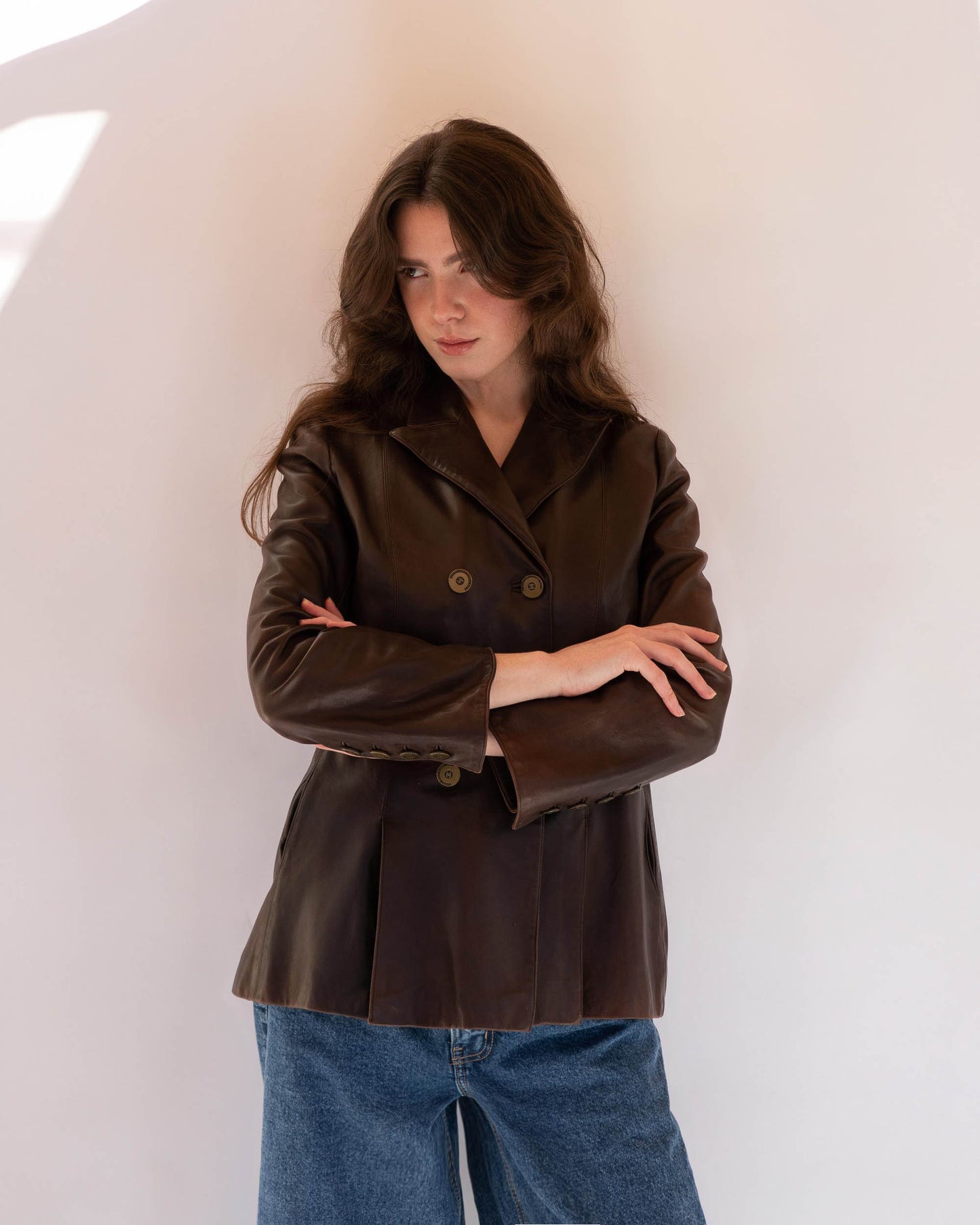 FR38-40 Rare Chanel Fall 1998 Double-Breasted Lambskin Jacket