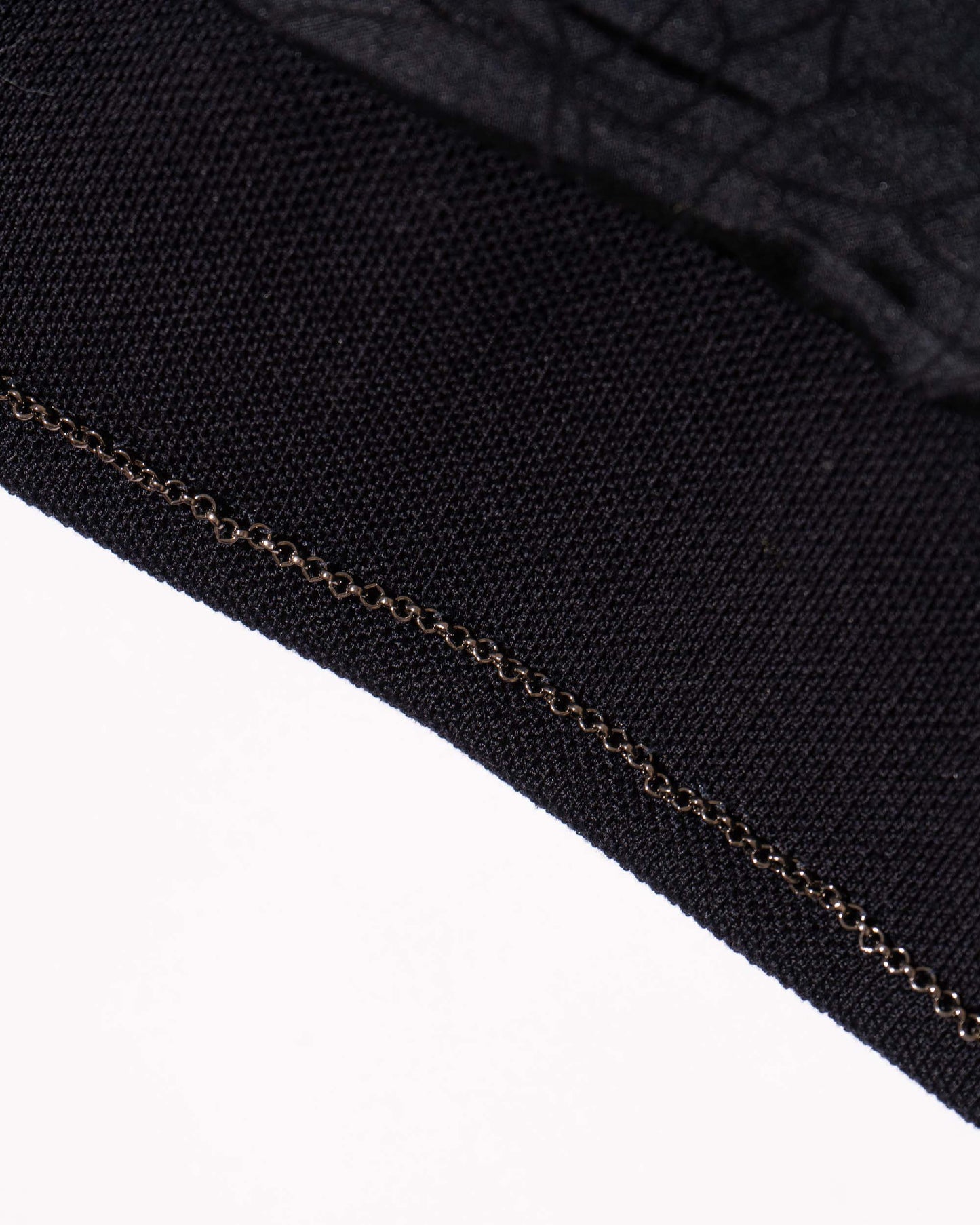 FR40-44 Fall 2001 Cotton Blend Zip Navy Jacket with Faux Pockets & Chain Hem