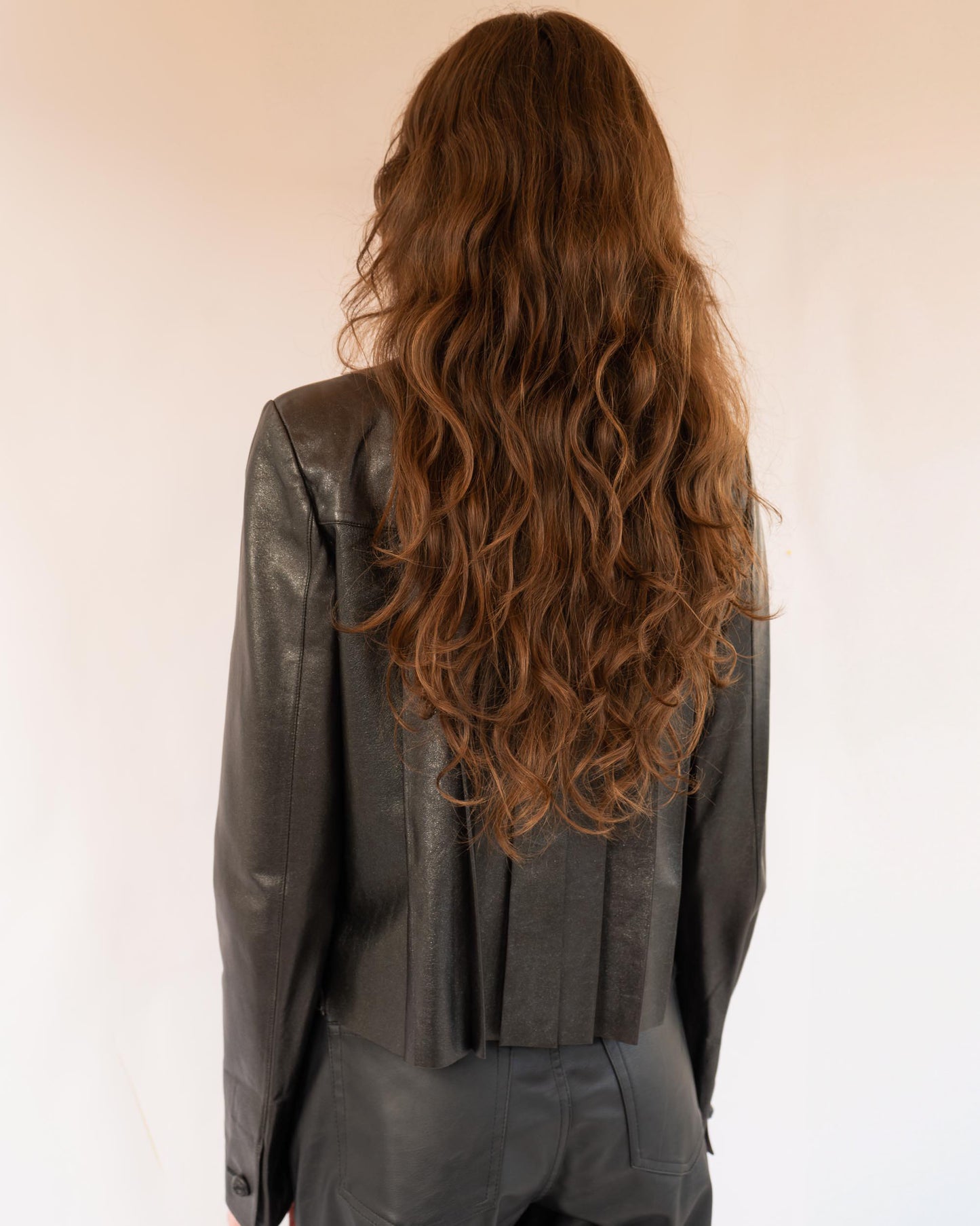 FR36-38 Rare Chanel Fall 2002 Pleated Shimmering Lambskin Jacket