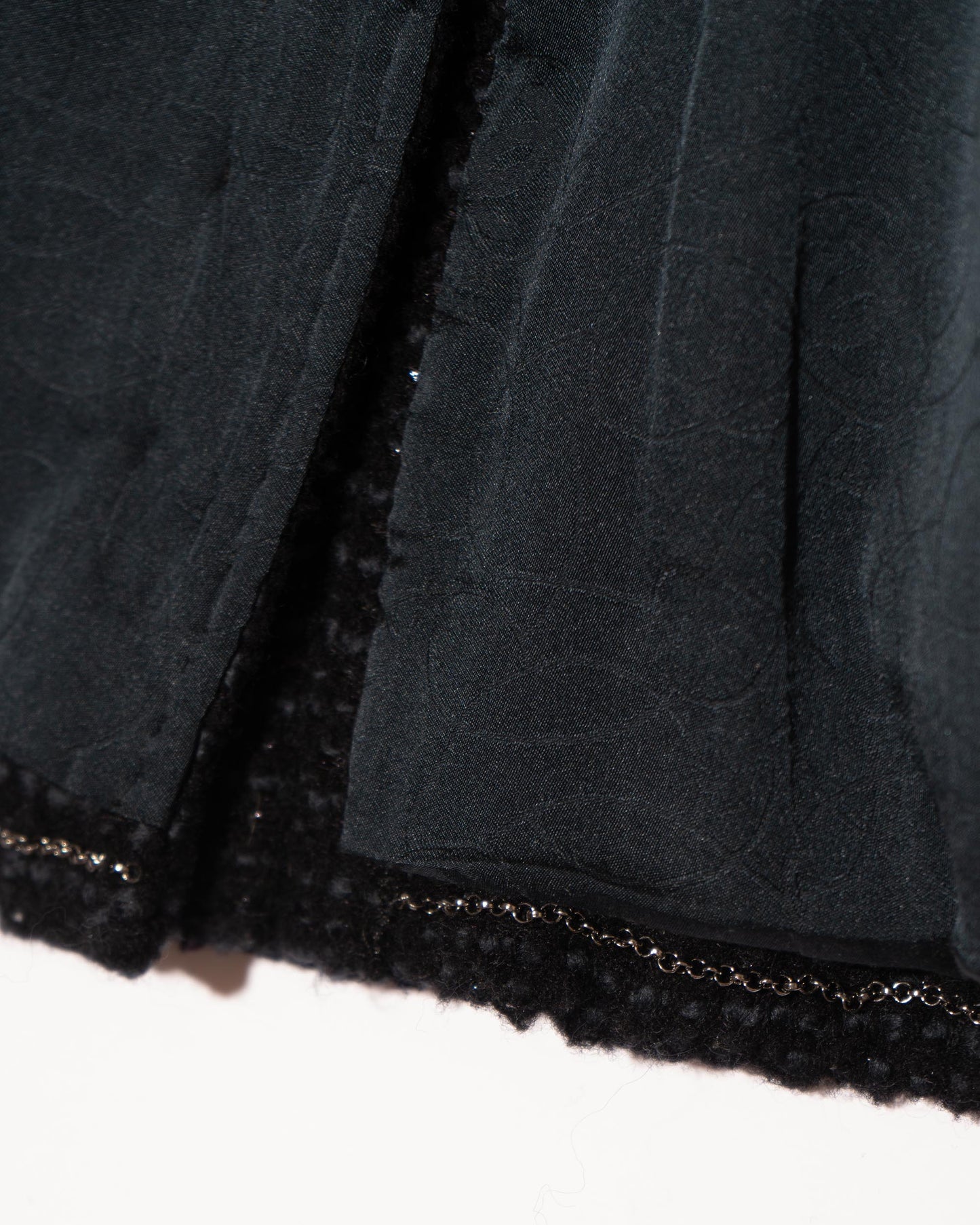 FR38-40 Chanel Fall 2002 Classic Four Pocket Black and Blue Fantasy Tweed Jacket - Vintage Chanel Jacket - - Rarchive.