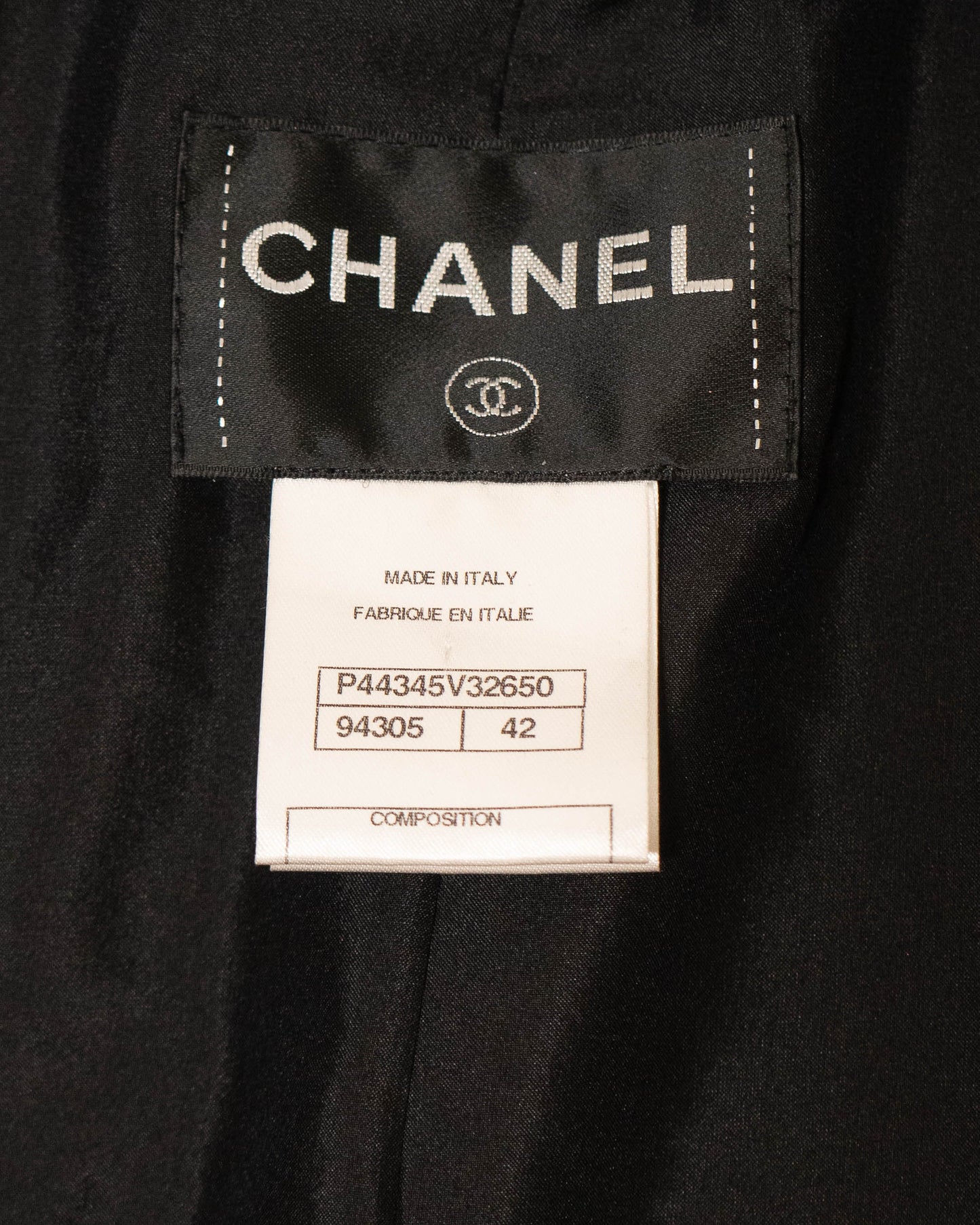 FR42-44 Chanel Fall 2012 CC Logo Patch Black Wool Bomber Jacket - Vintage Chanel Jacket -   - Rarchive.