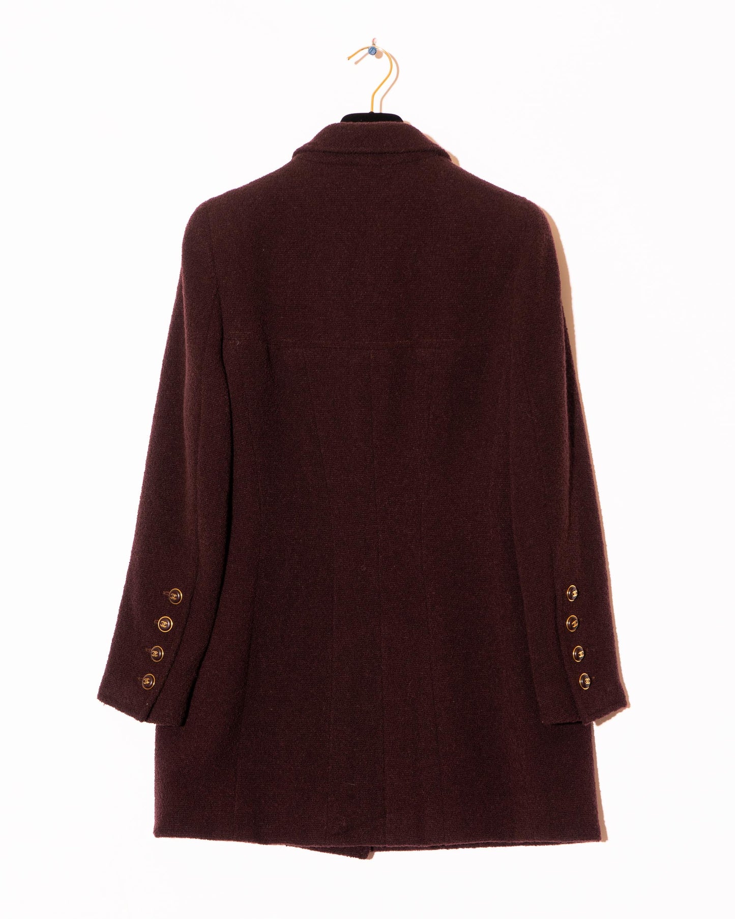 FR38-40 Chanel Fall 1995 Four Pocket Single Breasted Tweed Boucle Jacket - Vintage Chanel Jacket - Jacket - Rarchive.