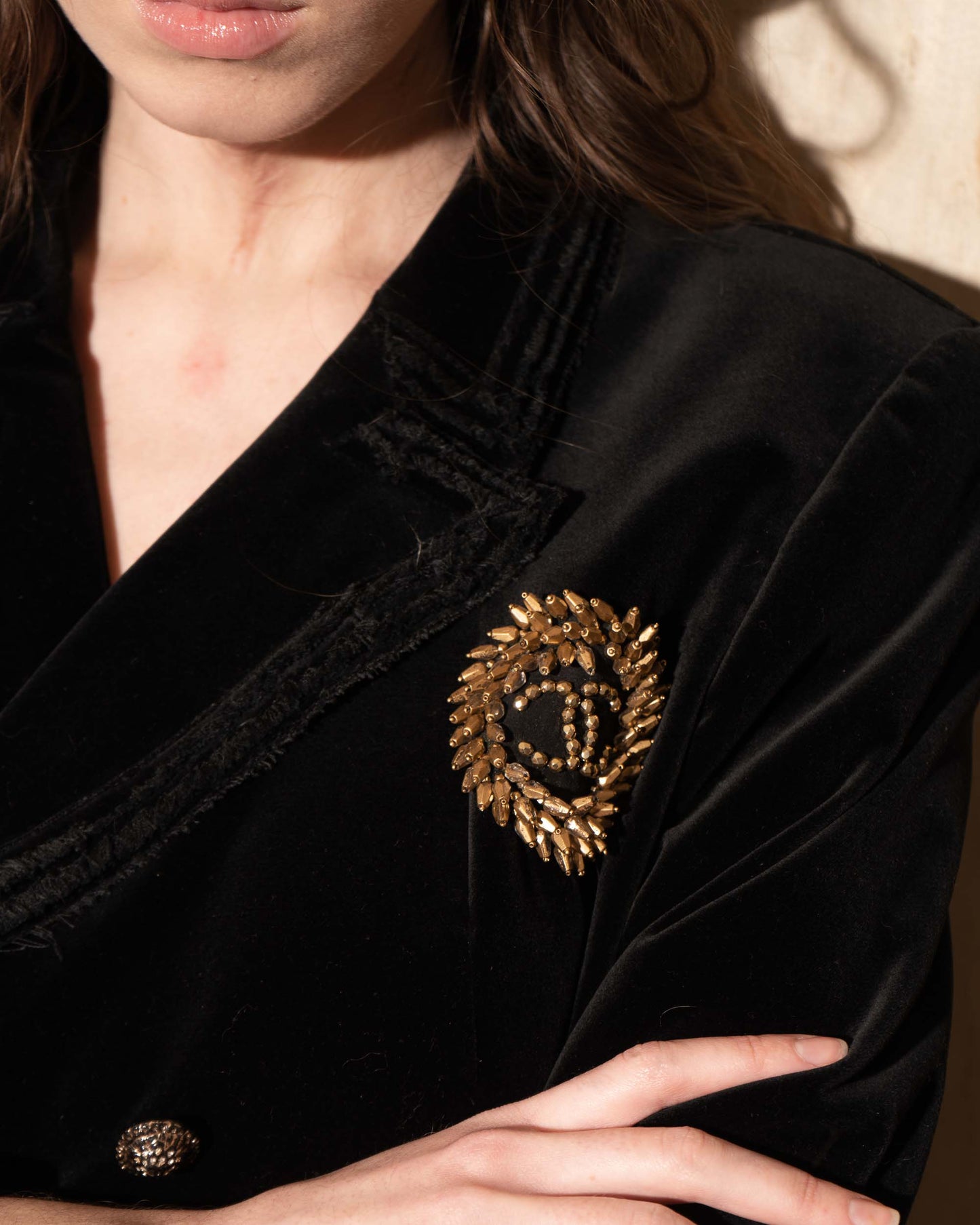 FR42-44 Chanel Spring 2010 Double Breasted Fitted Cut Velvet Jacket - Vintage Chanel Jacket - - Rarchive.