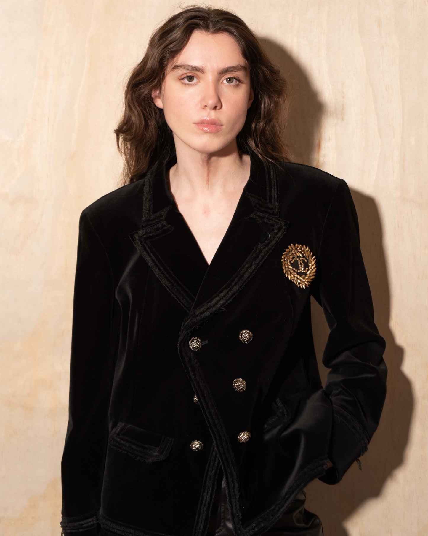 FR42-44 Chanel Spring 2010 Double Breasted Fitted Cut Velvet Jacket - Vintage Chanel Jacket - - Rarchive.